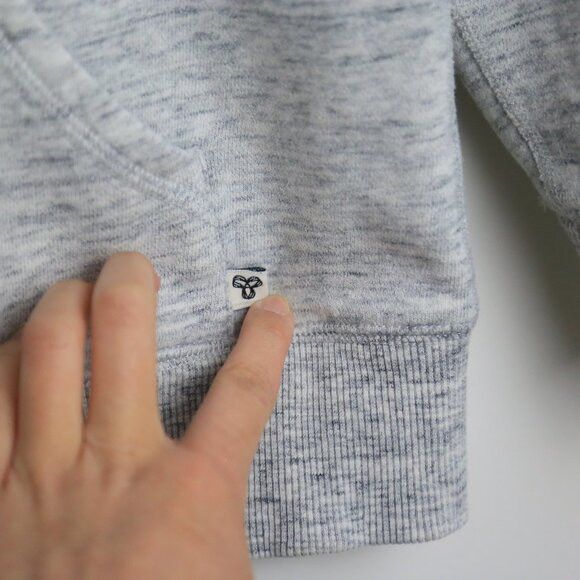 Aritzia Aritzia TNA Light Heathered Grey Full Zip-up Hoodie Sweater Size L / US 10 / IT 46 - 3 Thumbnail