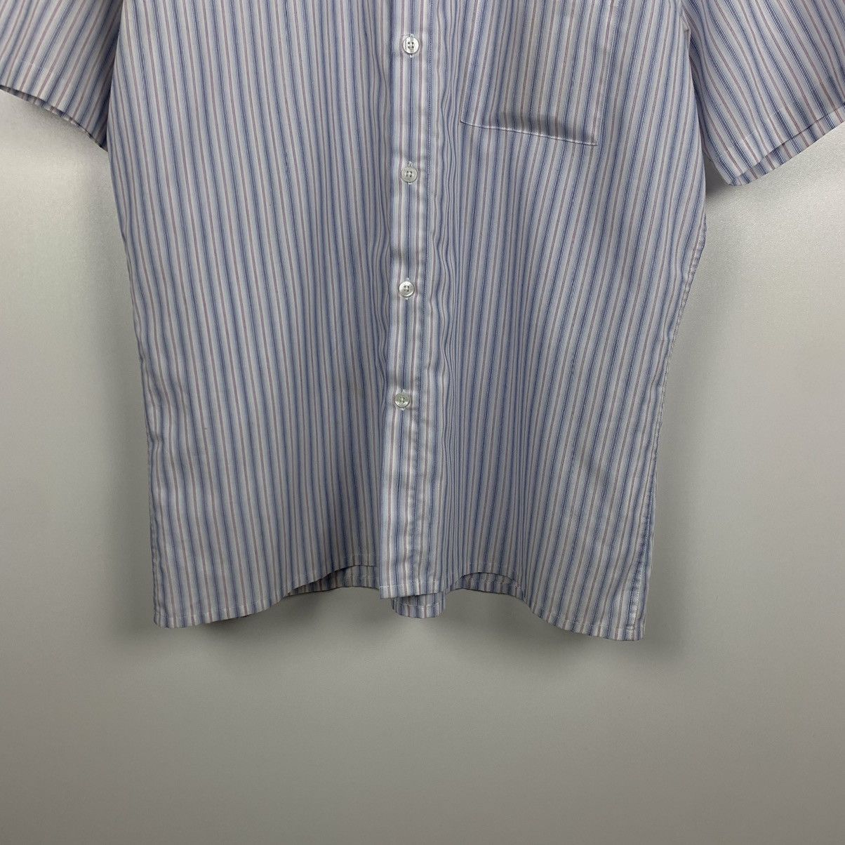 Yves Saint Laurent Vintage Yves Saint Laurent Striped Shirt Short Sleeve Size L Size US L / EU 52-54 / 3 - 3 Thumbnail