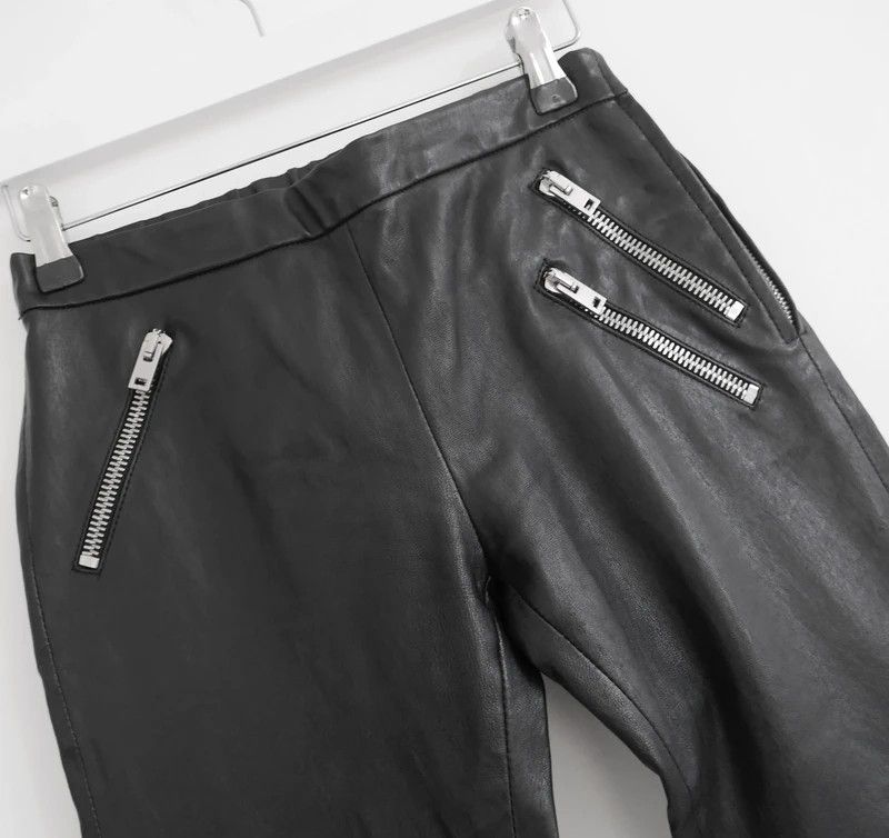 Joseph Joseph Spark Leather Biker Trousers Size 26" / US 2 / IT 38 - 2 Thumbnail