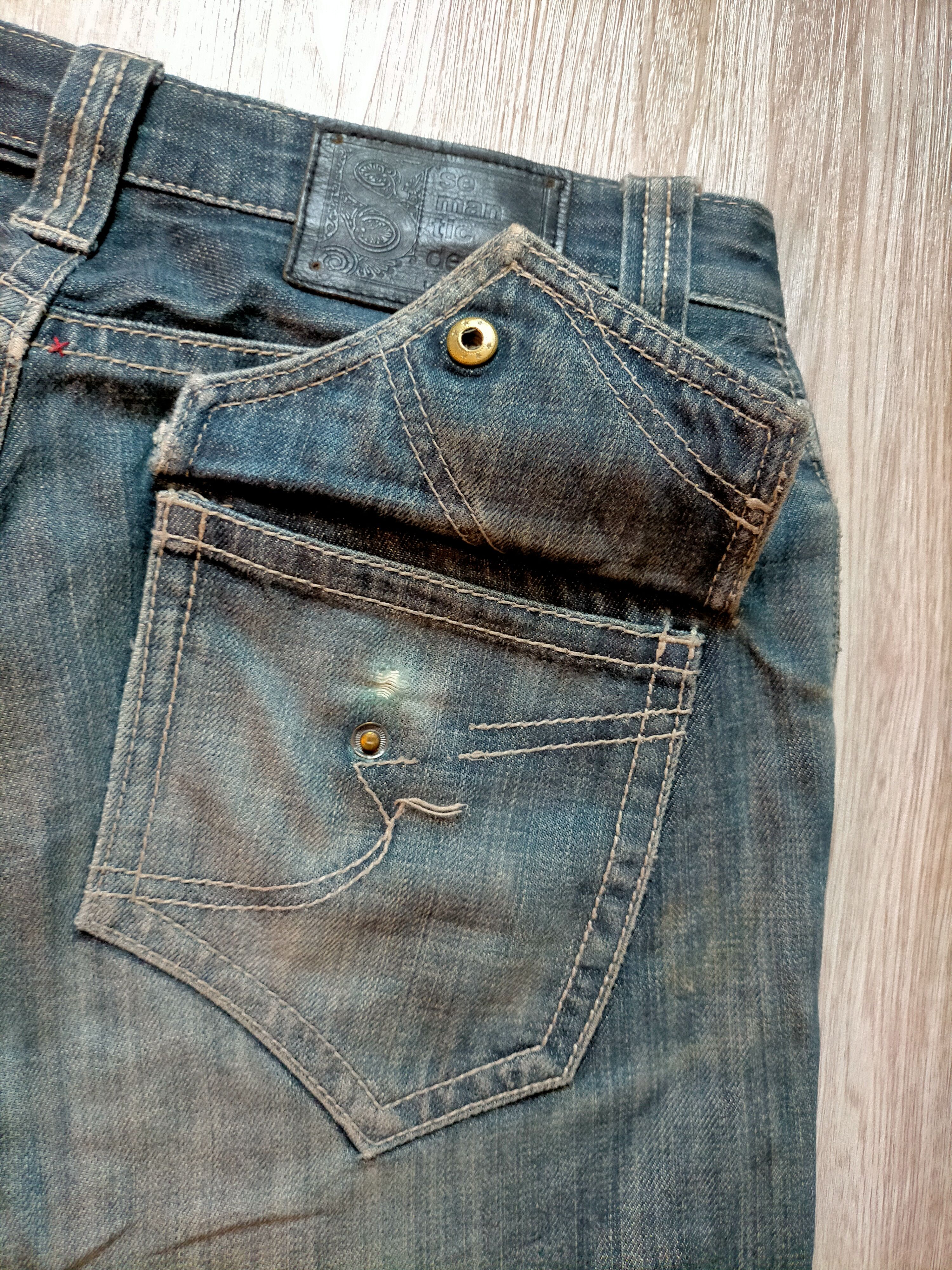 If Six Was Nine × Japanese Brand Flare Jeans Semantic Design Leather pocket Boot cut Denim Size US 31 - 16 Thumbnail