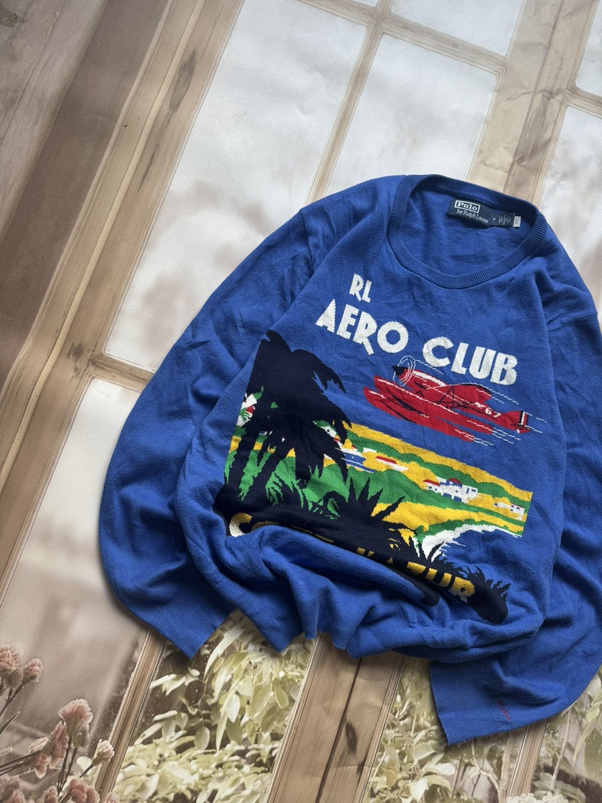 Polo Ralph Lauren 🔥 Vintage Polo Ralph Lauren “Aero Club” Sweatshirt 🔥 Size US M / EU 48-50 / 2 - 2 Thumbnail