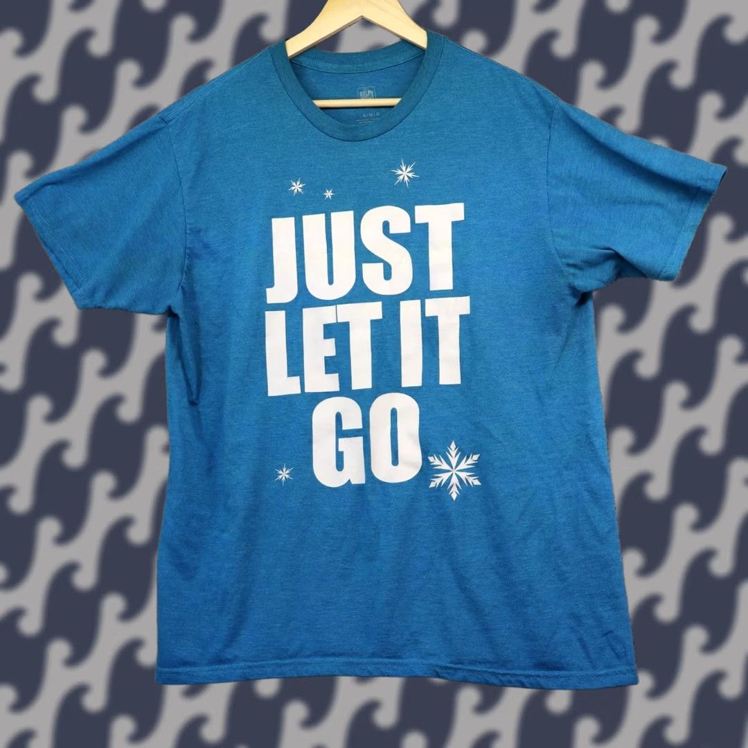 Disney Disney Ralph Breaks the Internet Let It Go T-Shirt Mens Large Blue Crew Neck Short Sleeve Cotton Graphic Print Regular Size US L / EU 52-54 / 3 - 1 Thumbnail
