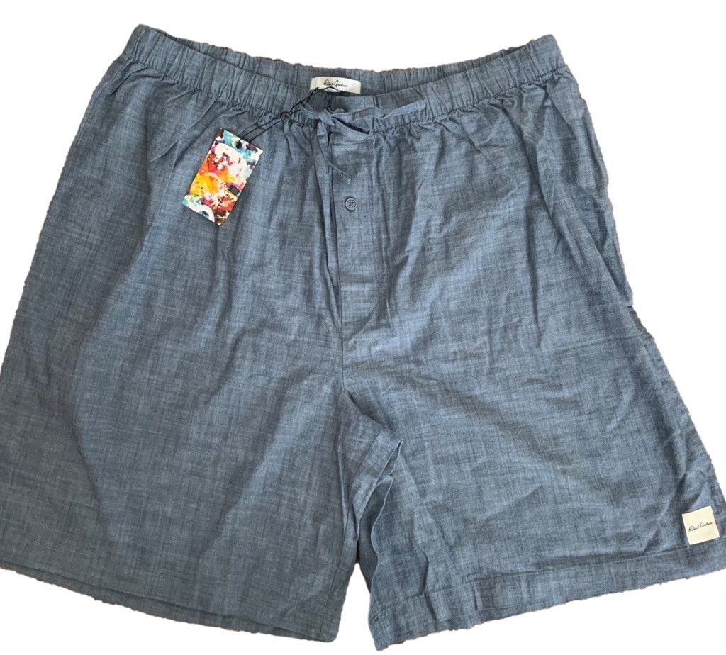 Robert Graham Robert Graham Men's Loungewear - Chambray Jam Short SIZE XL Size US 38 / EU 54 - 1 Thumbnail