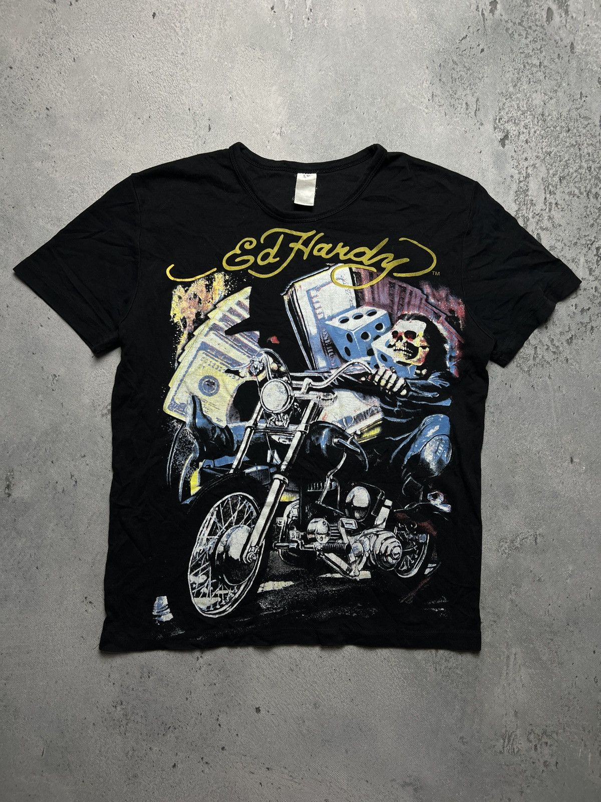 Christian Audigier Ed Hardy by Christian Audigier Biker Skeleton Ghost Rider Size US M / EU 48-50 / 2 - 1 Thumbnail