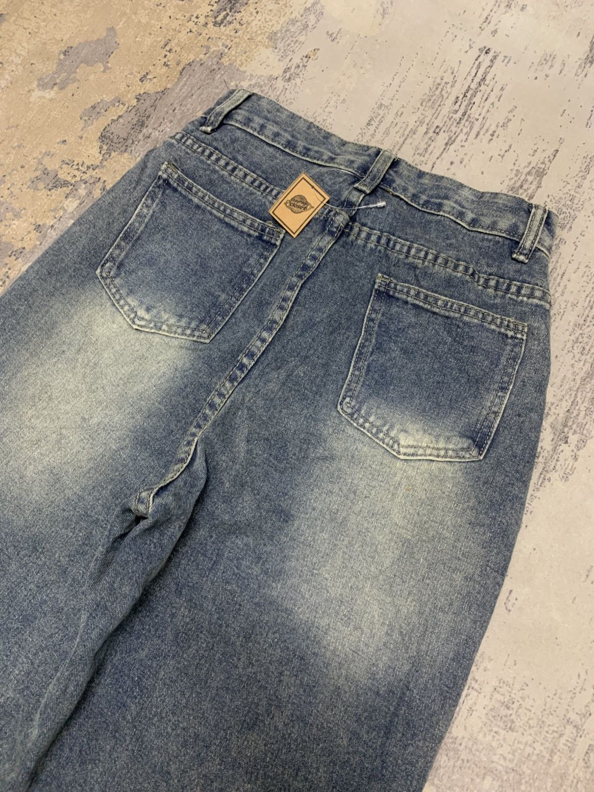 Japanese Brand Vtg Y2K Ripped Distressed Baggy Wide Leg Streetwear Jeans Size US 26 / EU 42 - 7 Thumbnail