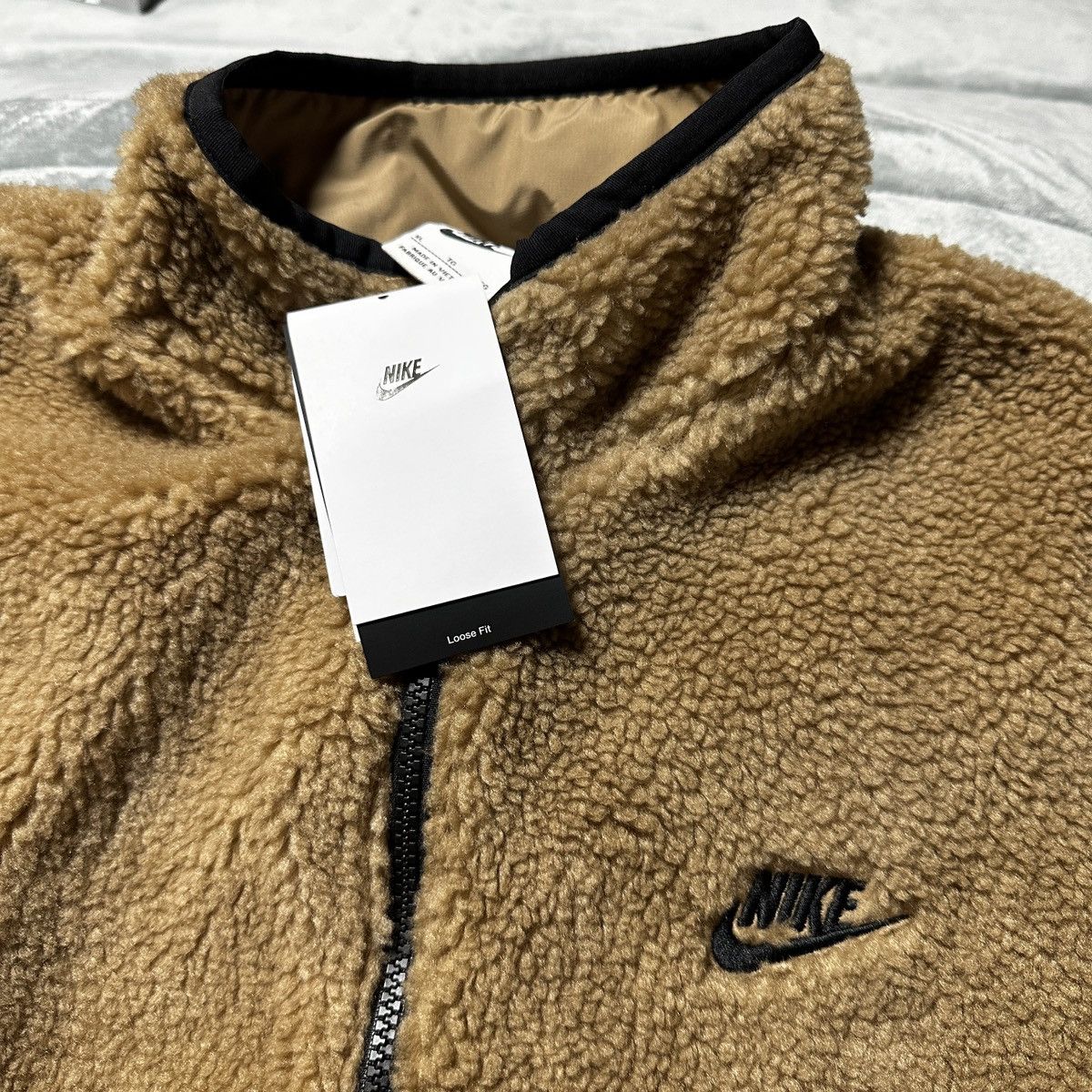 Nike NEW Sz XL Nike Mens Fleece Winterized Anorak Dark Driftwood Size US XL / EU 56 / 4 - 2 Thumbnail