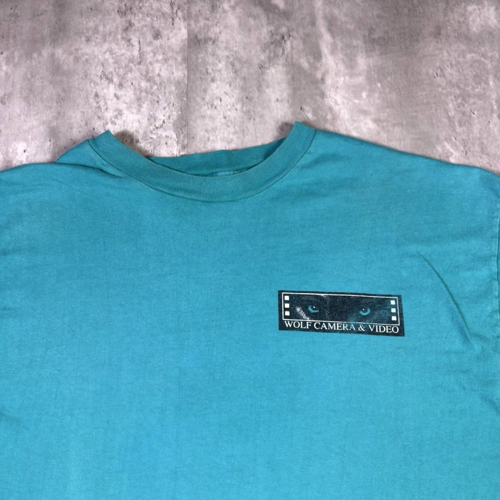 Hanes VINTAGE Hanes Wolf Camera & Video Promo T Shirt Short Sleeve Crew Neck XL Blue Graphic Print 80s Mens Mens Size US XL / EU 56 / 4 - 6 Thumbnail