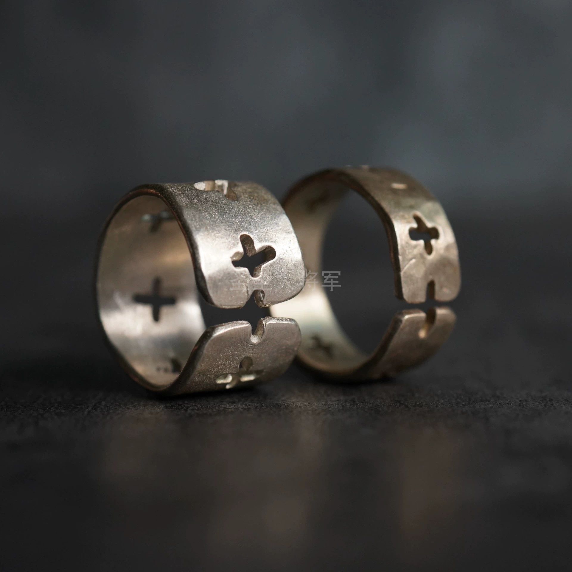Ma+ M.A+ Maurizio Amadei Vintage Cross Hollow 925 Ring (XS-20) Size ONE SIZE - 1 Thumbnail