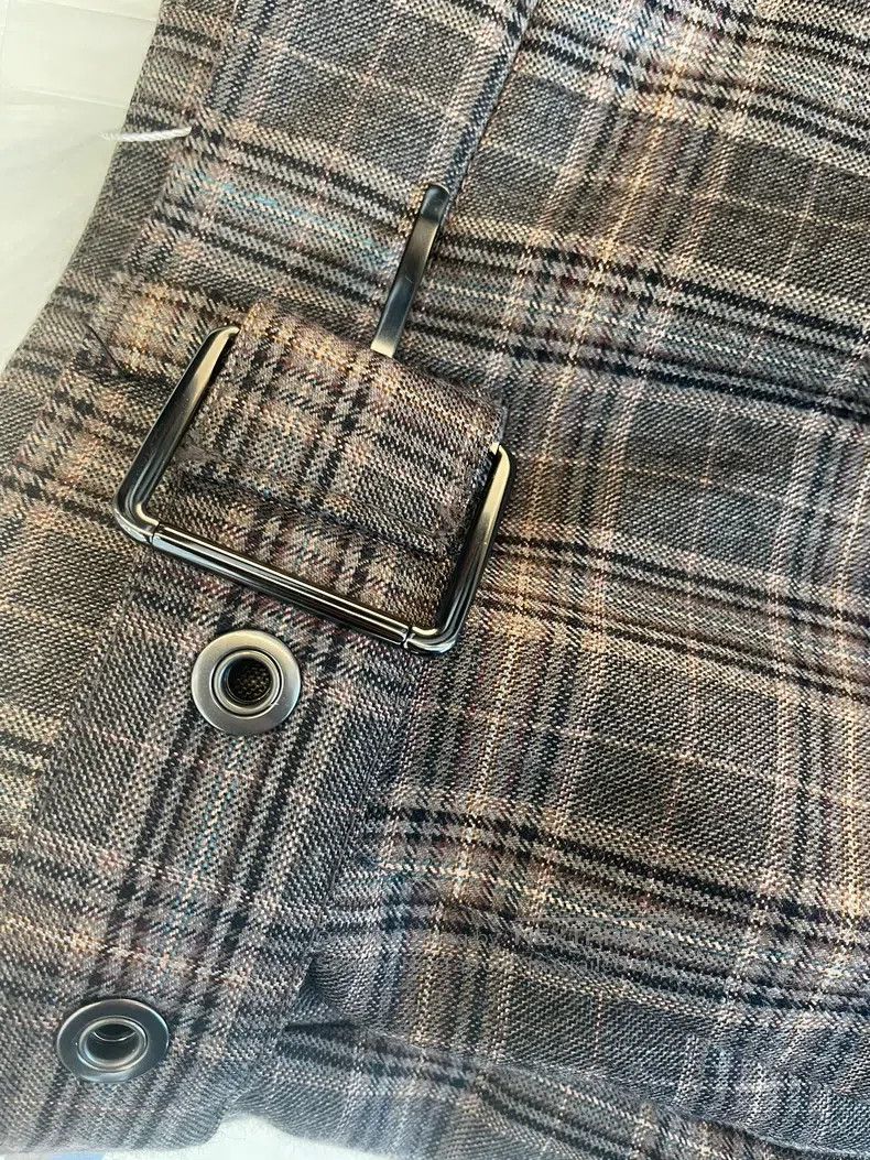 Brunello Cucinelli Brunello Cucinelli Caramel Plaid Wool Long Trousers Size 27" / US 4 / IT 40 - 5 Thumbnail