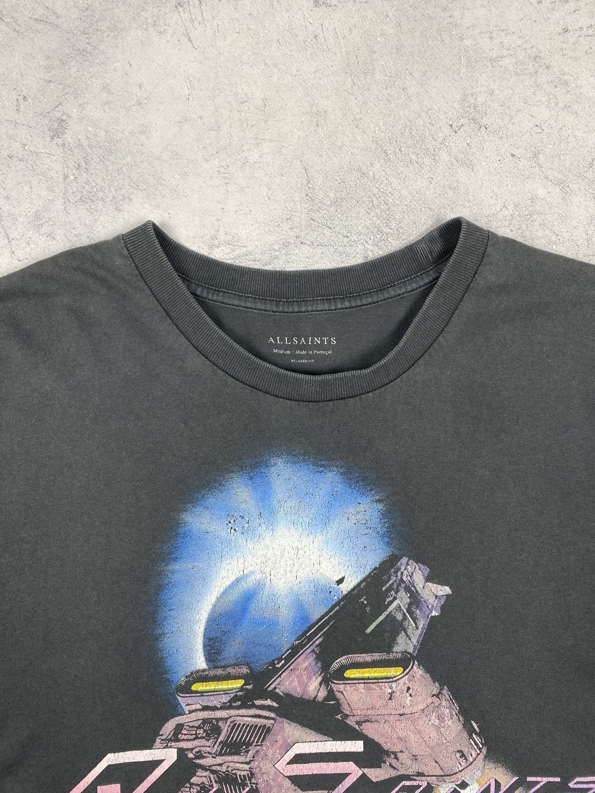 Allsaints Allsaints Arcade Space Faded Black T Shirt Size L Size US L / EU 52-54 / 3 - 5 Thumbnail