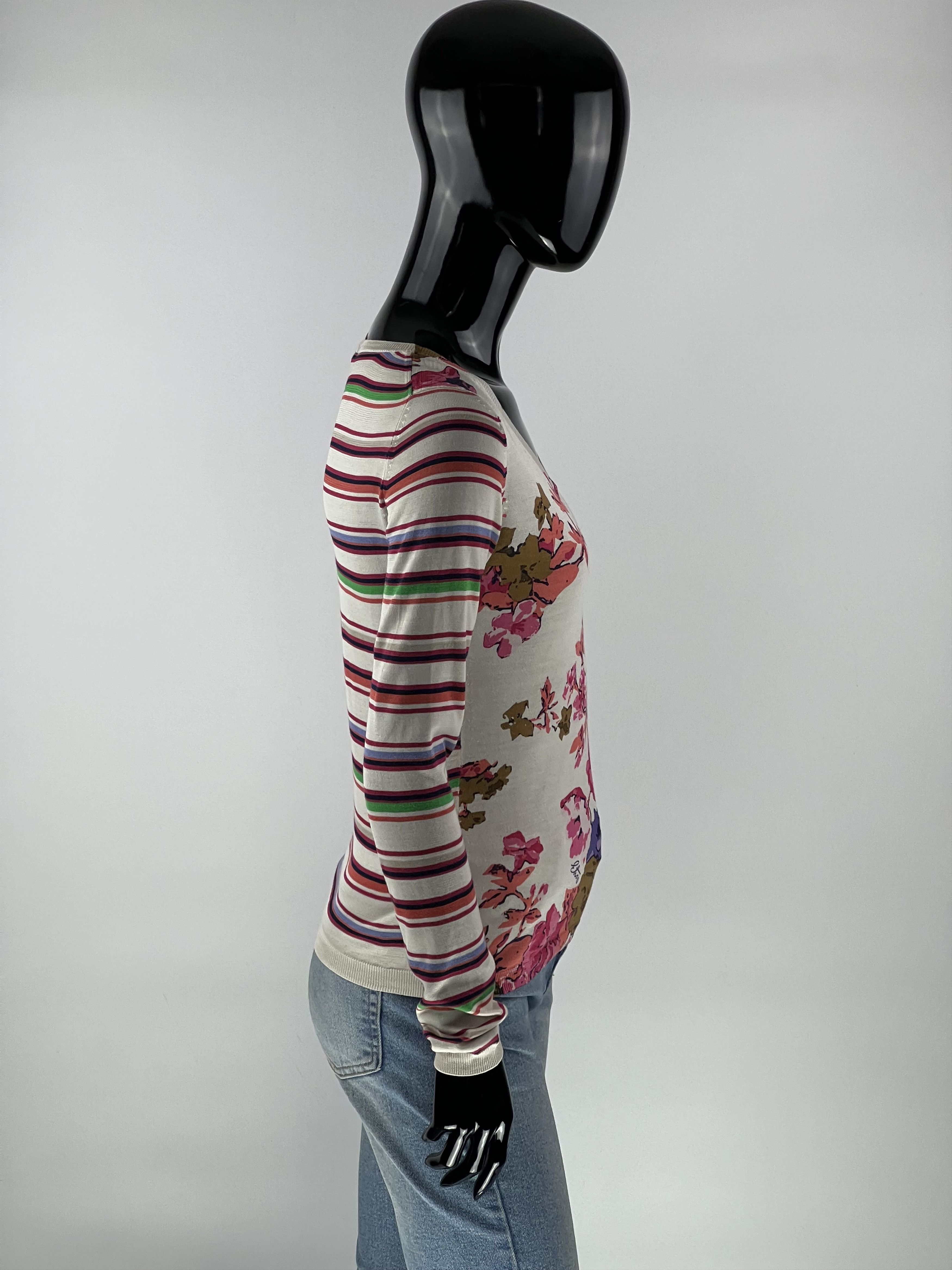 Etro Etro Silk V-Neck Sweater Floral Print Size 40 Size S / US 4 / IT 40 - 2 Thumbnail
