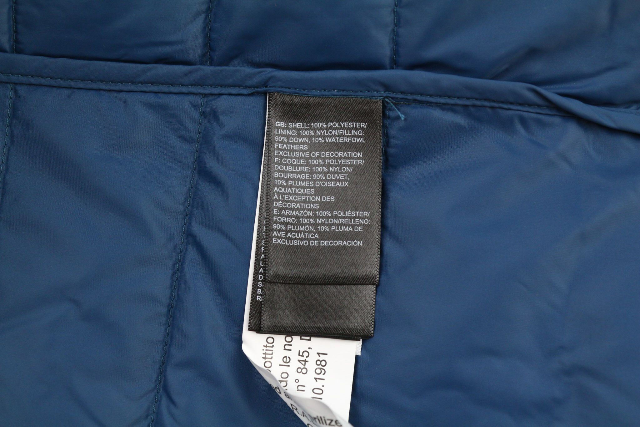The North Face NF0A4SVN XS 800 Down Blue Lined High Neck Jacket 79746 Size XS / US 0-2 / IT 36-38 - 9 Thumbnail