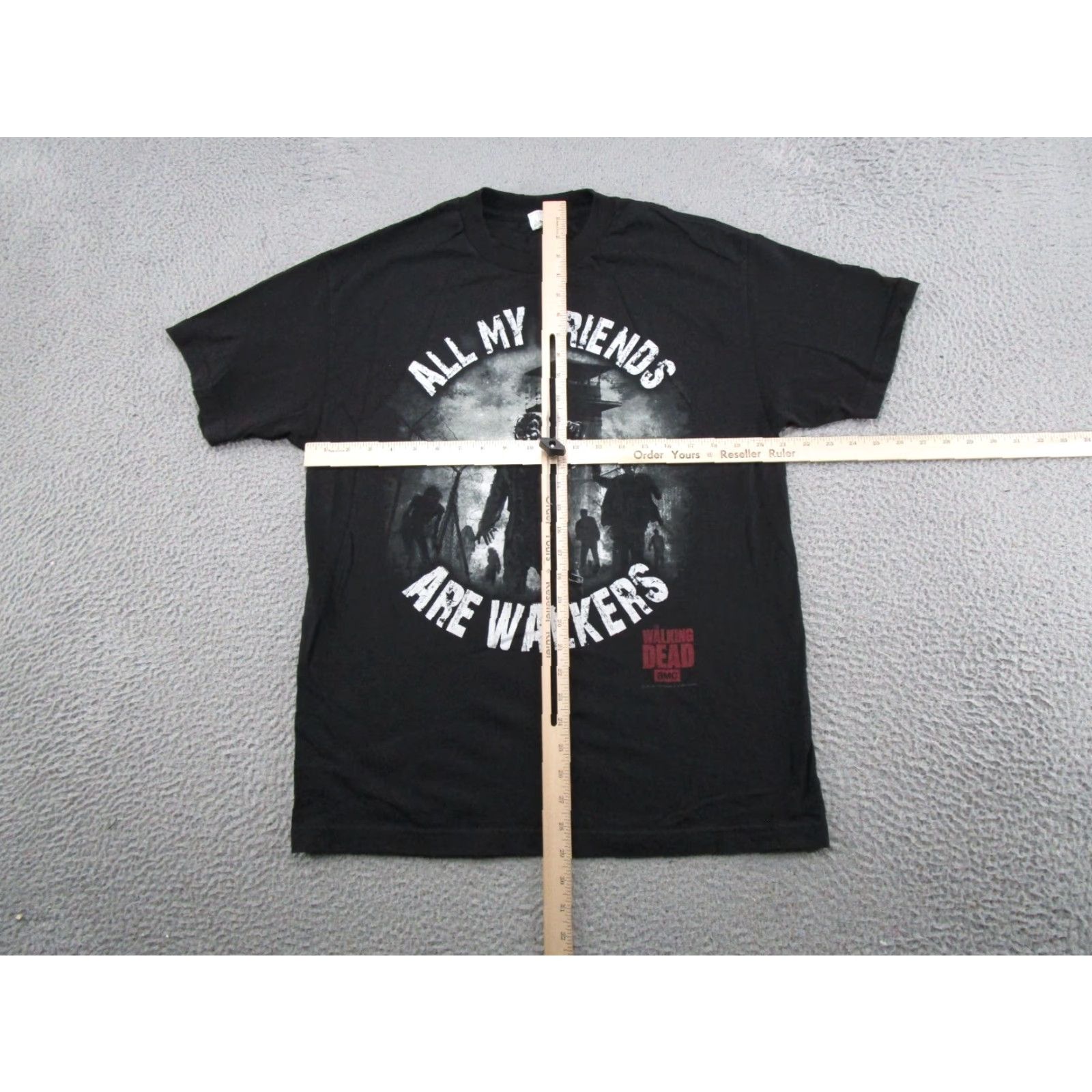 OAMC AMC The Walking Dead All My Friends Are Walkers Black T-Shirt Men's L 2014 Y2K Size US L / EU 52-54 / 3 - 6 Thumbnail
