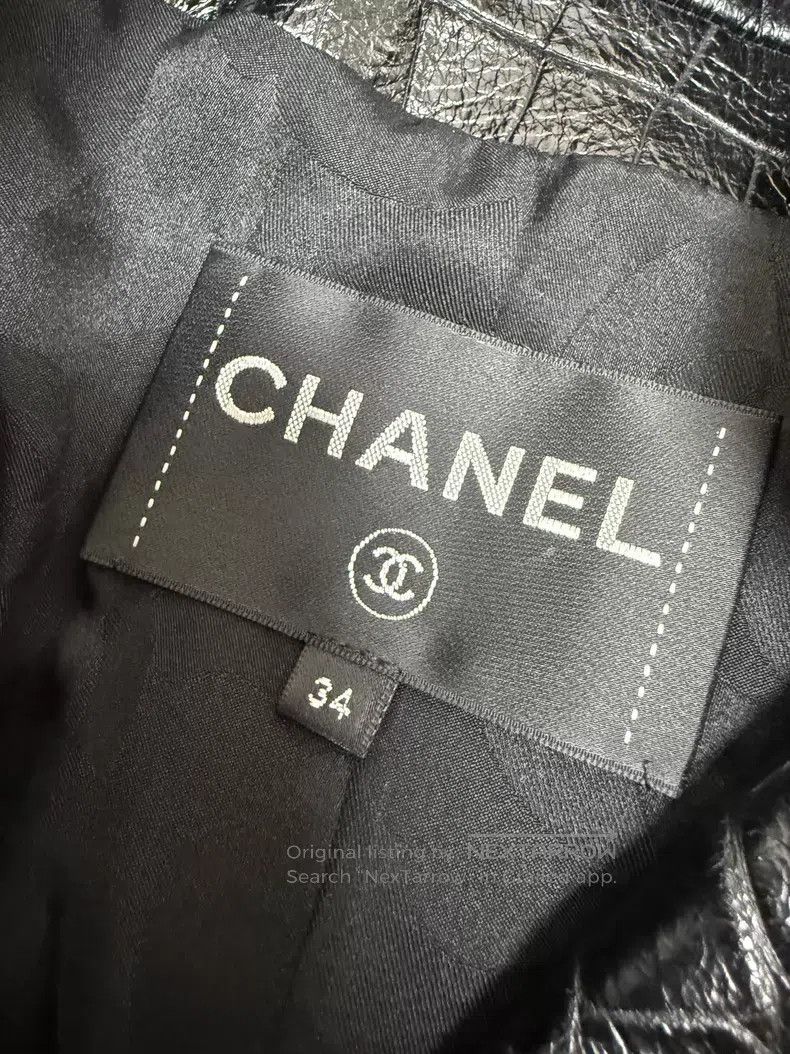 Chanel Chanel Crocodile pattern lotus leaf collar lapel long-slee Size XXS / US 00 / IT 34 - 5 Thumbnail