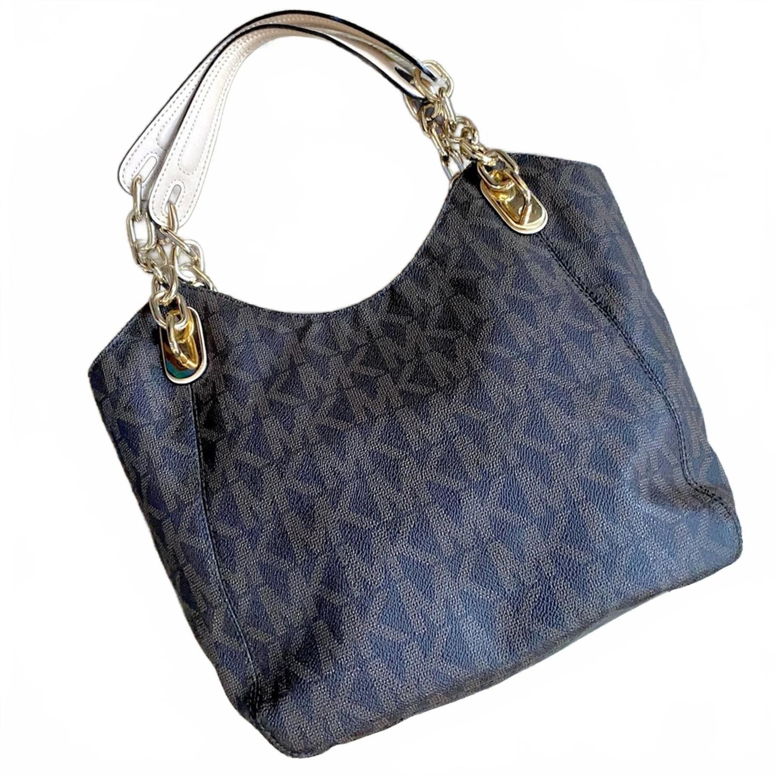 Michael Kors Michael Kors Lilly MK Monogram Chain Shoulder Tote Brown Size ONE SIZE - 3 Thumbnail