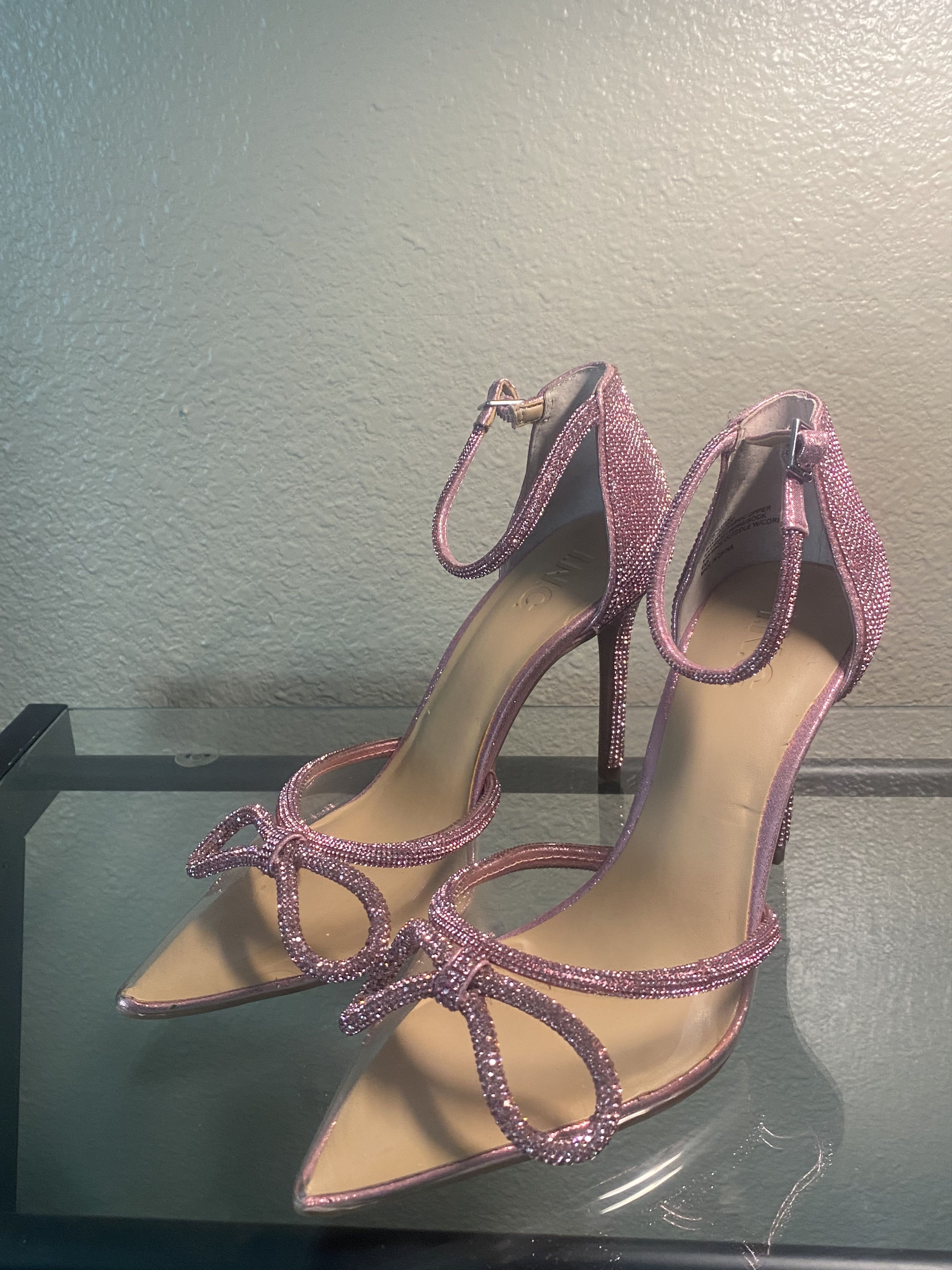 I.N.C INC Pink Rhinestone Bow Pointed Heels Size US 9 / IT 39 - 3 Thumbnail