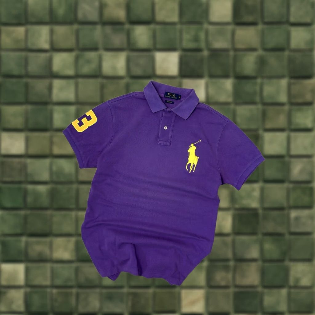 Ralph Lauren VINTAGE Polo Ralph Lauren Big Pony Polo Shirt M Purple Mens 90s Classic Streetwear USA Y2K Europe Size US M / EU 48-50 / 2 - 1 Thumbnail