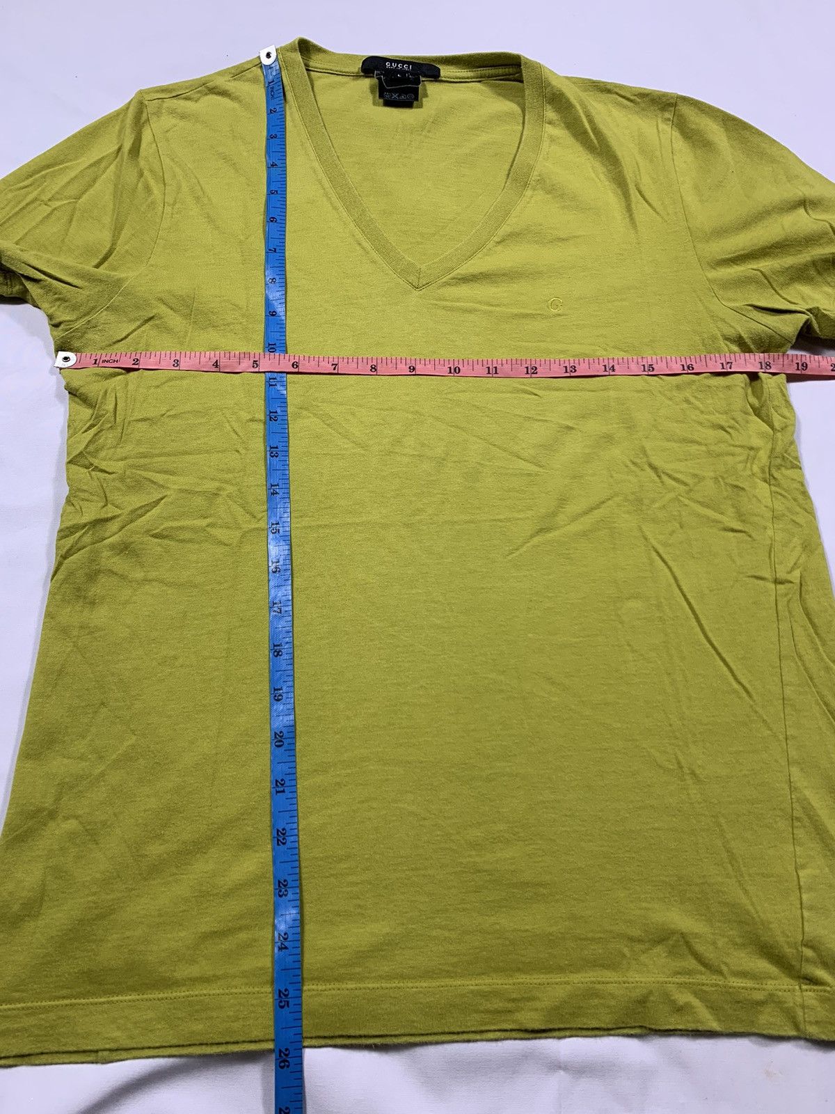 Gucci Vintage Gucci Vneck Tshirt logo G Size M / US 6-8 / IT 42-44 - 7 Thumbnail