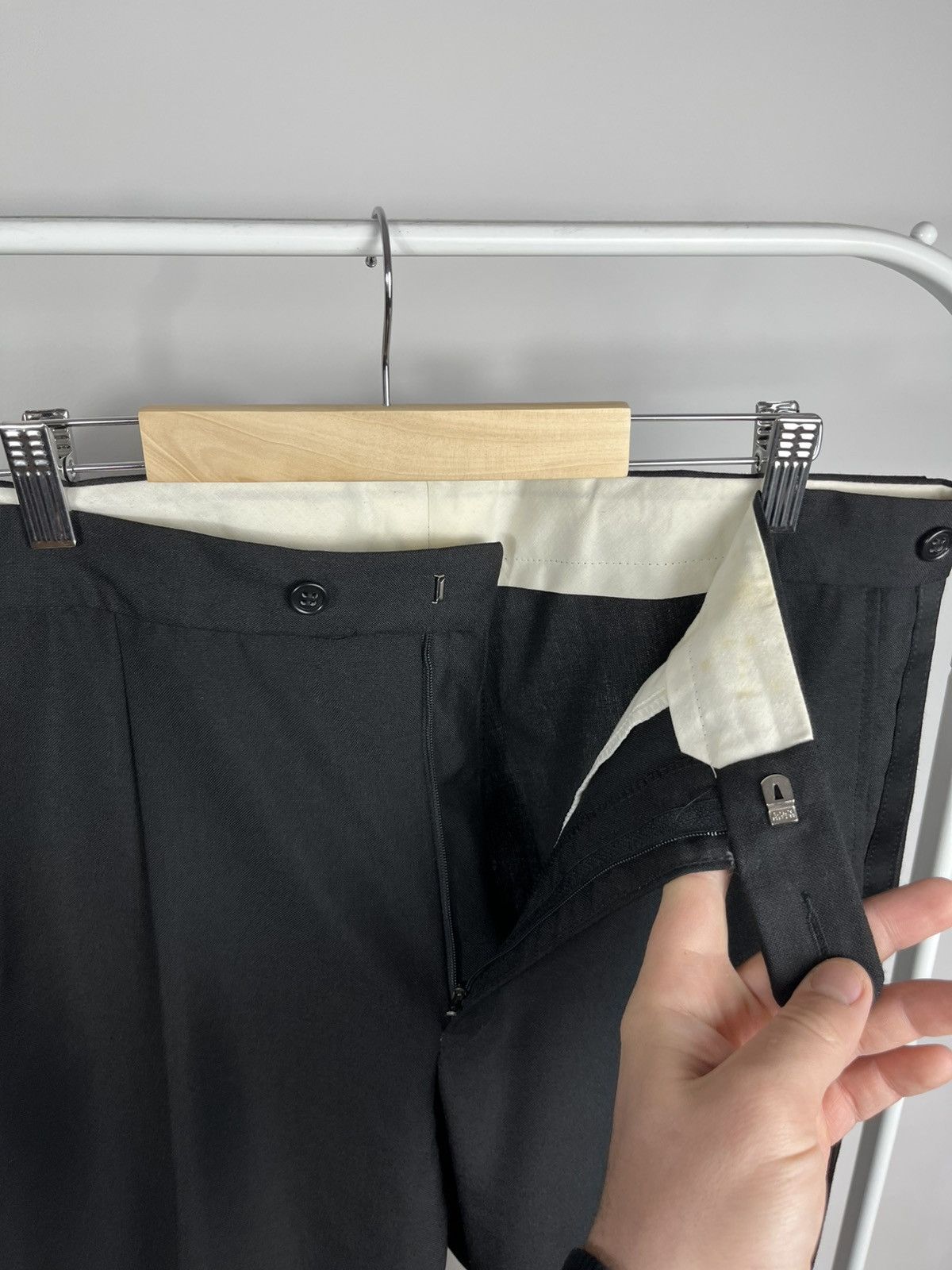 Other Black Tuxedo Suit Double Breasted Blazer Pants England 40R Size 40R - 13 Thumbnail