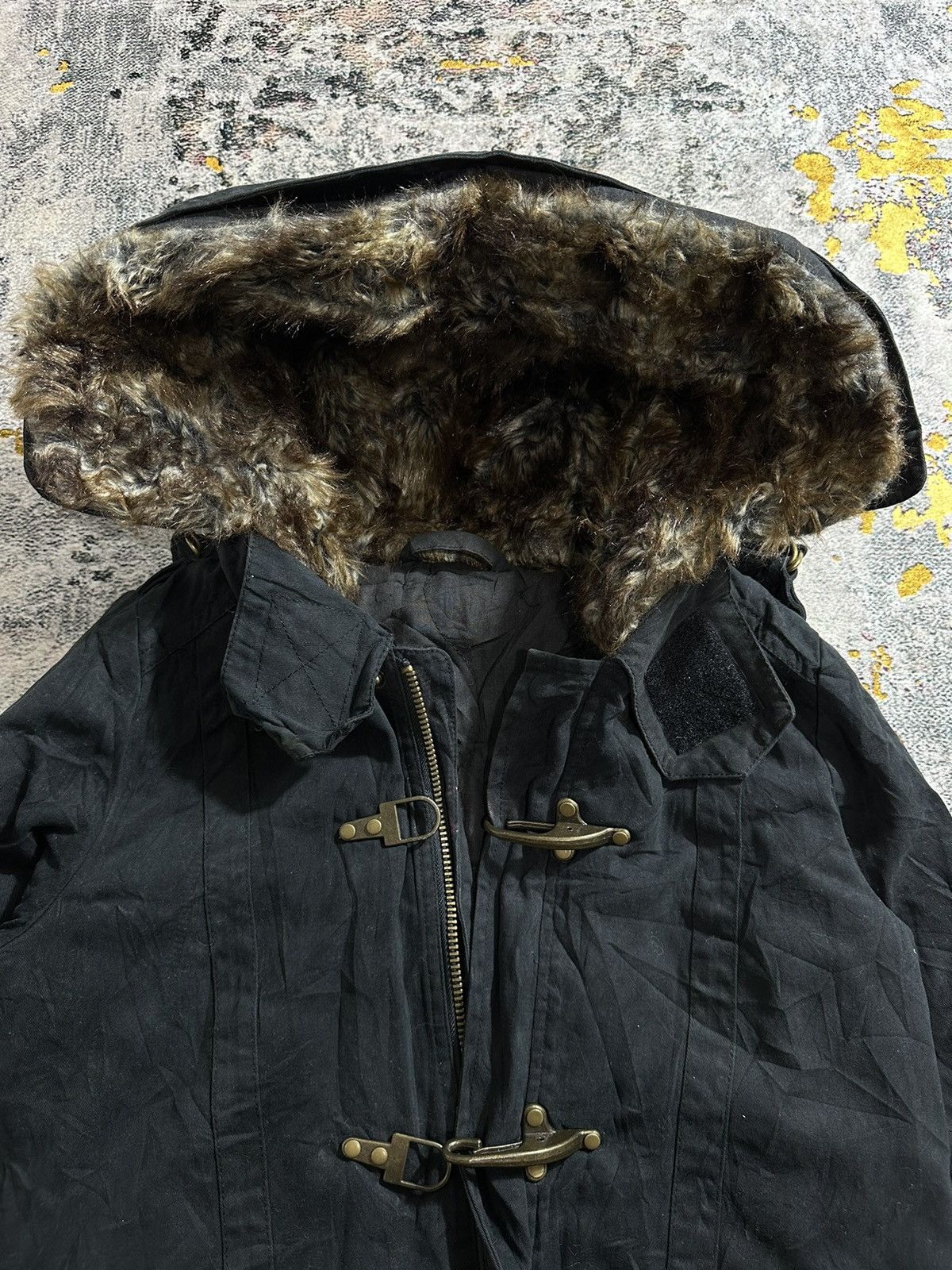 If Six Was Nine 2000s PUNK PADLOCK FAUX FUR APOCALYPSE JACKET LGB STYLE Size US M / EU 48-50 / 2 - 3 Thumbnail