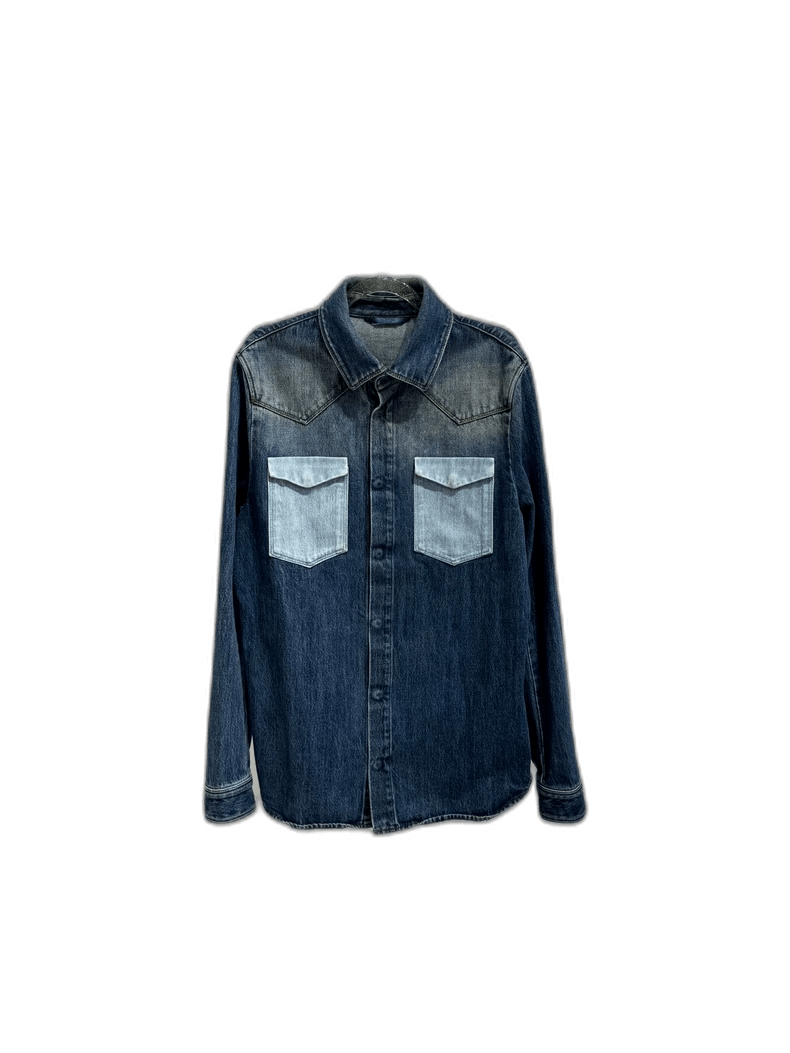 Valentino Valentino Blue Washed Denim Shirt Jacket Size US M / EU 48-50 / 2 - 1 Thumbnail