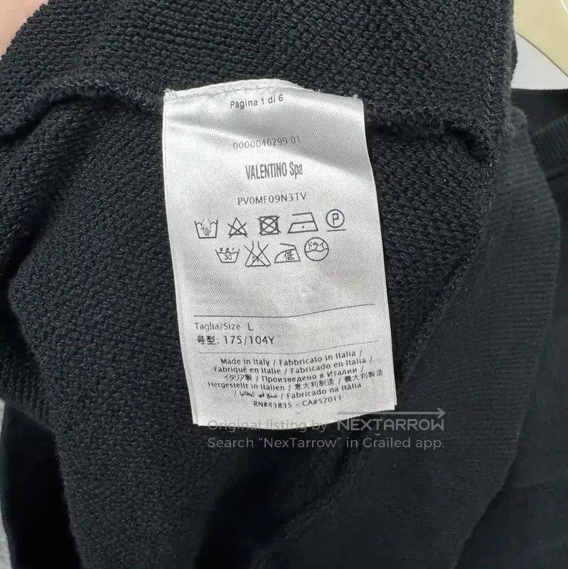 Valentino Valentino Black Long Sleeve Cotton Sweatshirt . Size US L / EU 52-54 / 3 - 5 Thumbnail