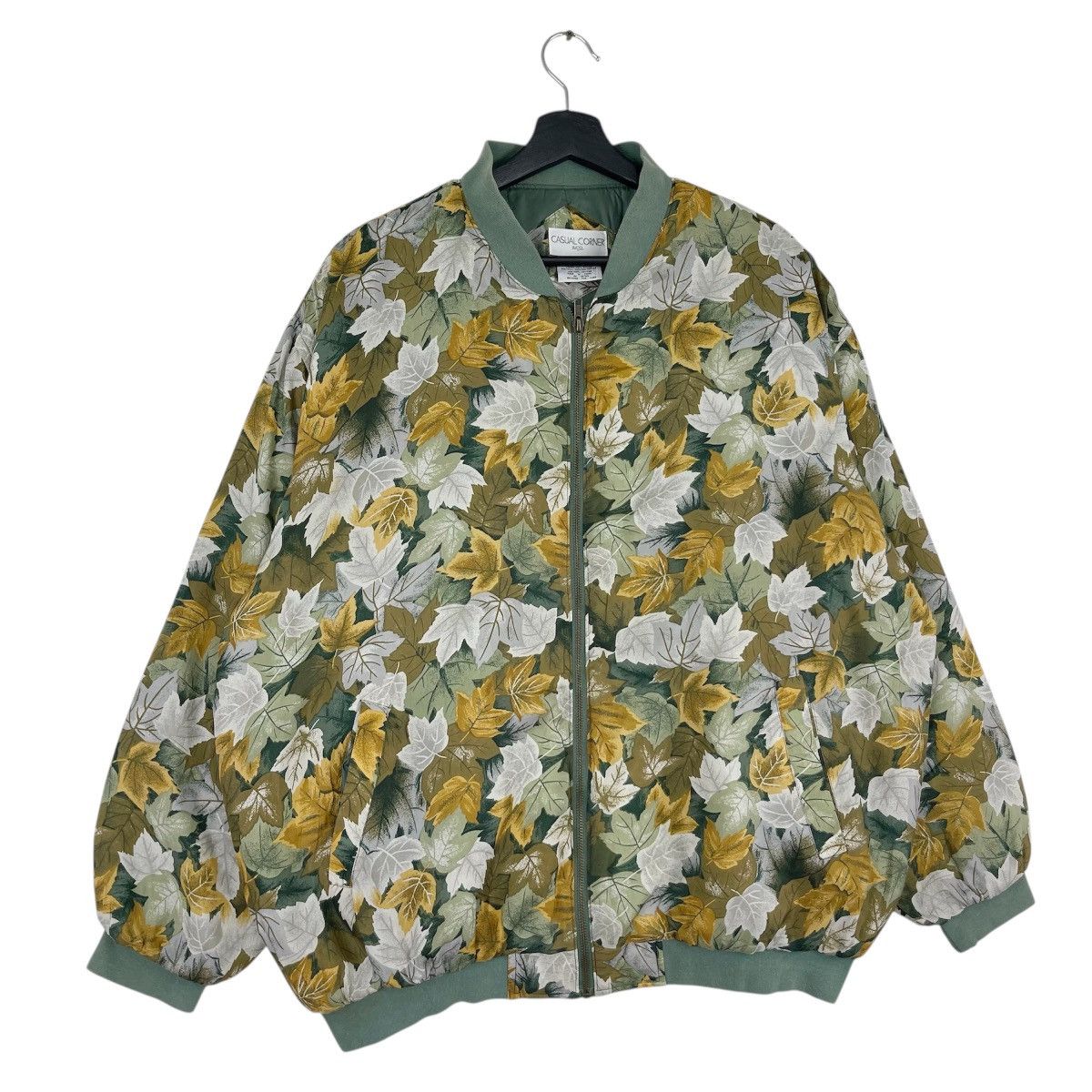 Vintage 90’s Casual Corner All Over Print Silk Bomber Size US XL / EU 56 / 4 - 6 Thumbnail