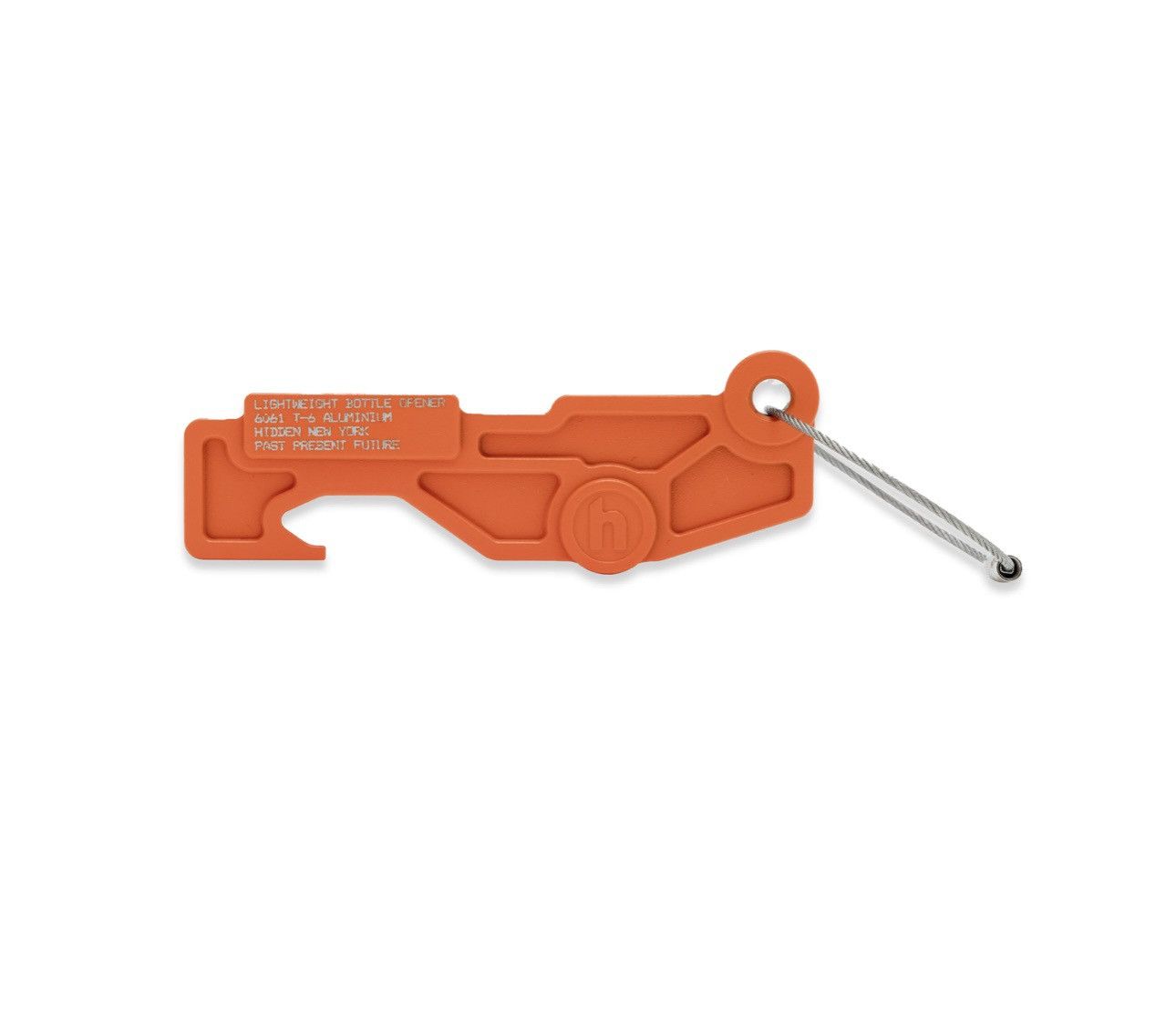 image of Hidden Ny Bottle Opener Keychain in Orange, Men's