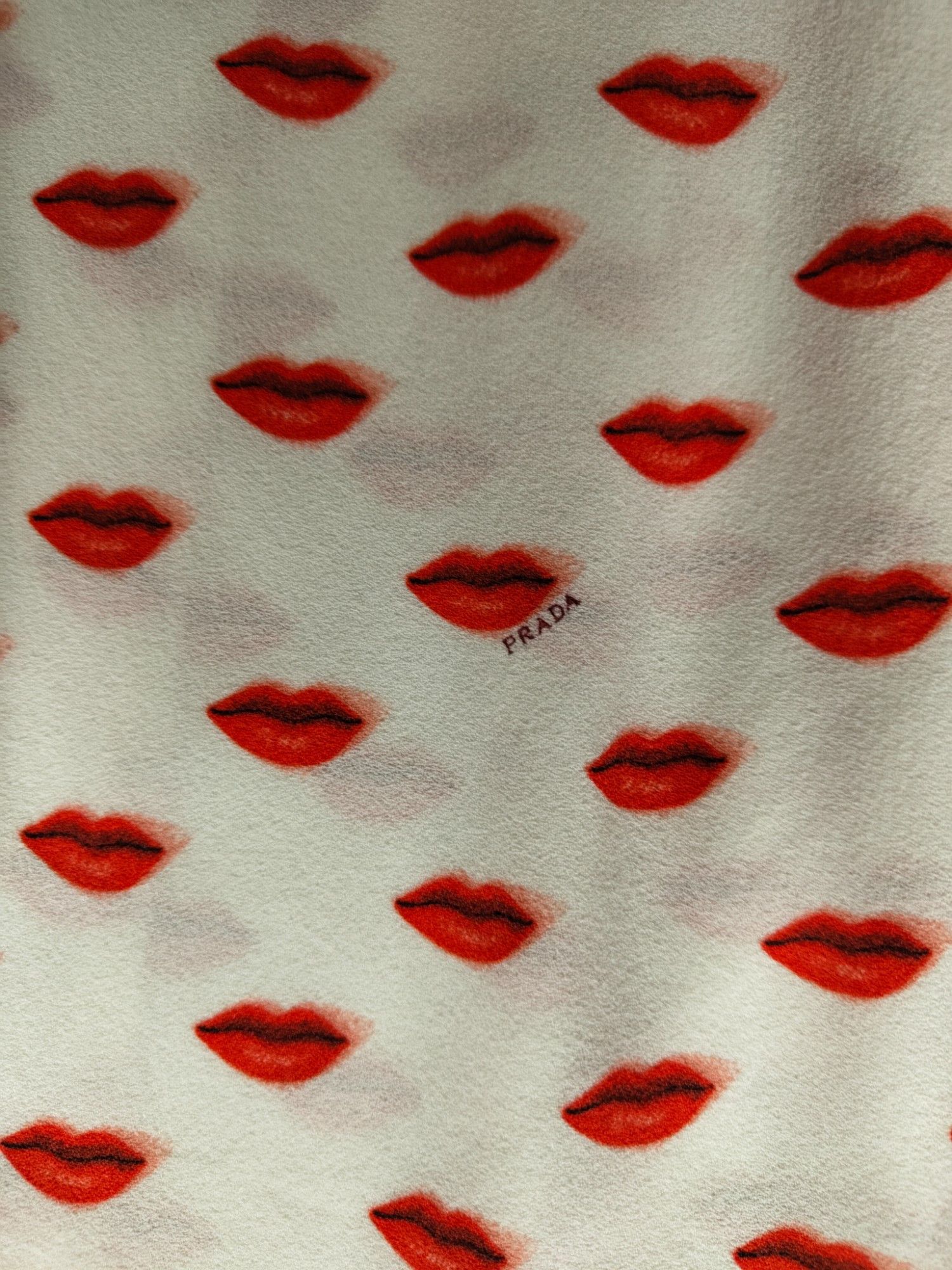 Prada Beige Dress With Overall Lips Pattern Size XS / US 0-2 / IT 36-38 - 6 Thumbnail