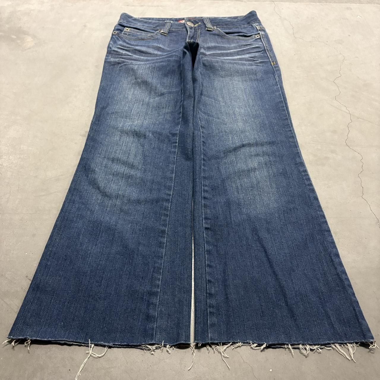 Vintage Crazy Vintage Y2K/2000s Super Baggy Wideleg Streetwear Skater Only Jeans Short Dark Wash Denim Jeans! Size US 28 / EU 44 - 1 Thumbnail