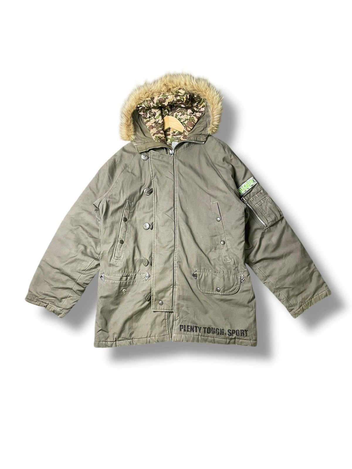 Vintage Plenty Tough Sport Military Hooded Jacket (50) Size US M / EU 48-50 / 2 - 1 Thumbnail