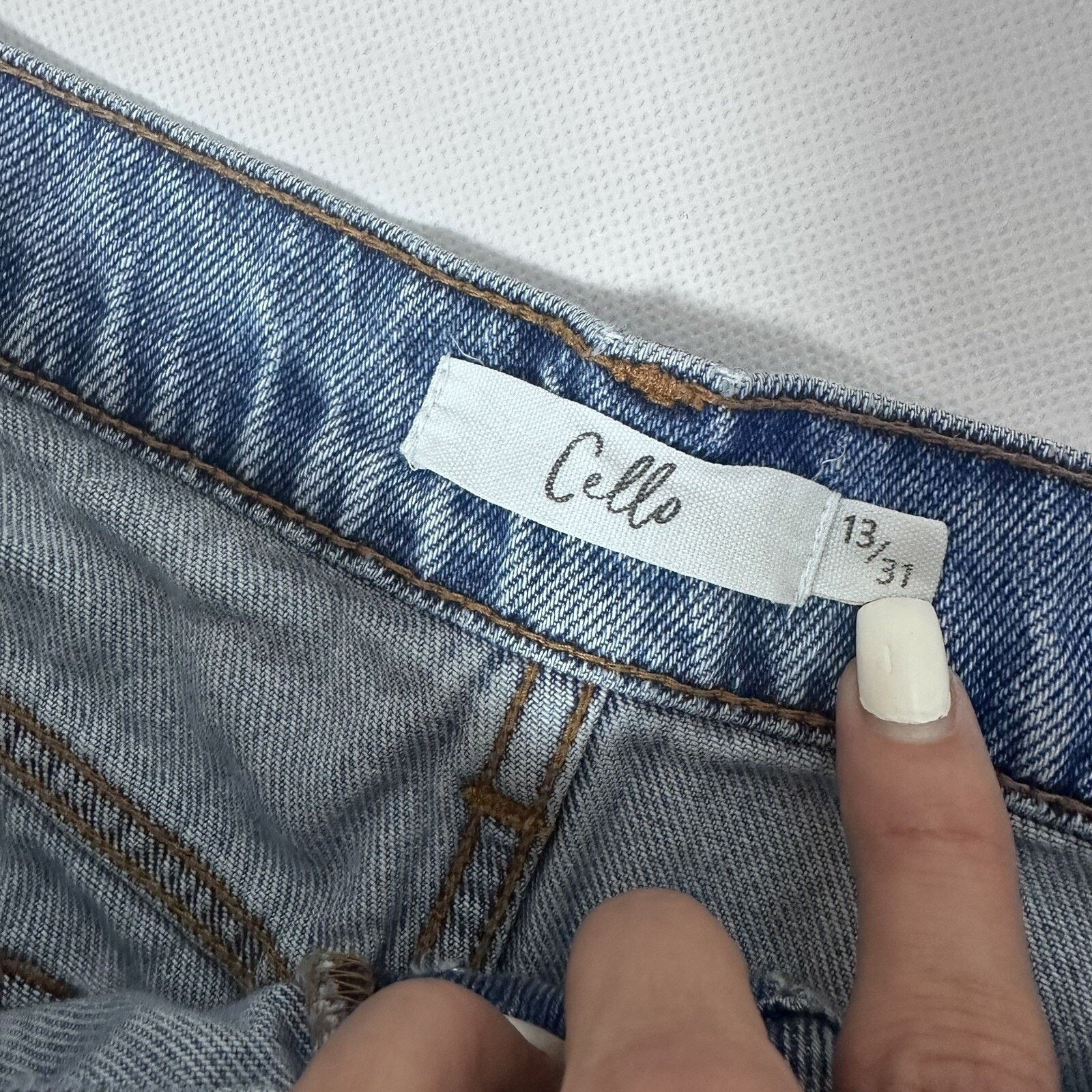 Other Cello Wide Leg Jeans Button Fly Distressed Baggy Skater Size 31" - 3 Thumbnail
