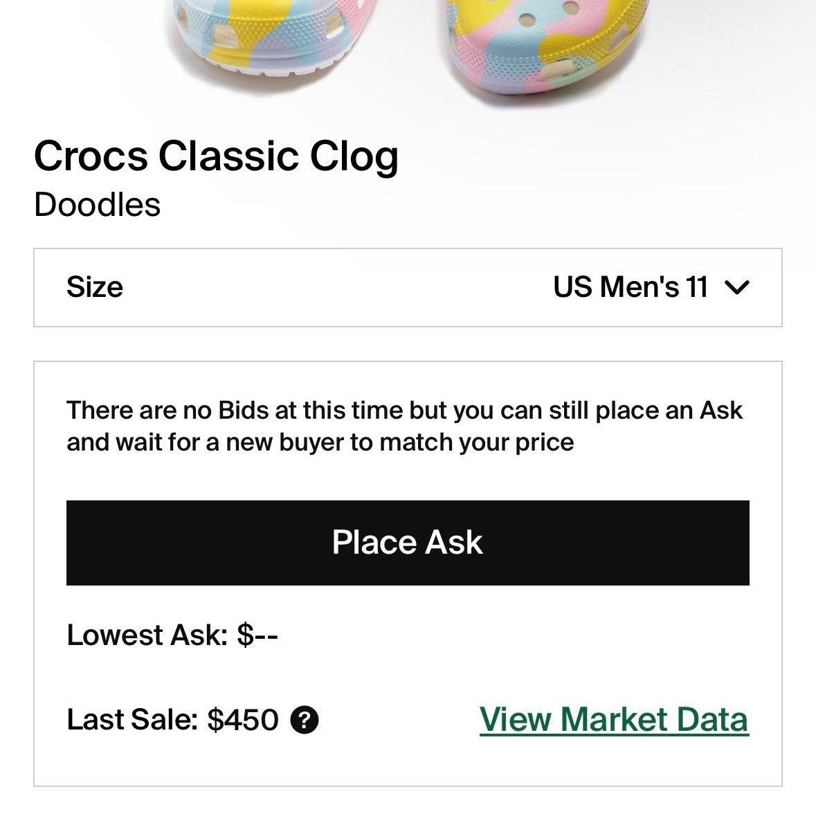 Crocs The Doodles Classic Clog Size US 11 / EU 44 - 11 Thumbnail