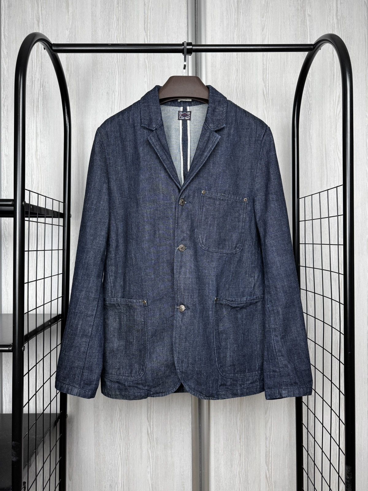 Emmett Emmett Blazer EMT Company Indigo Denim Granger Selvedge Sz S Size 38R - 1 Thumbnail