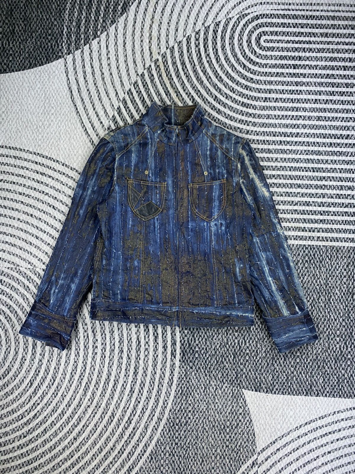 Vintage Fagras Vita Boro Distressed Patchwork Denim Jacket