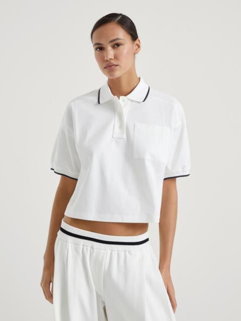 o1la1rc1a0425 Polo T-Shirt in White