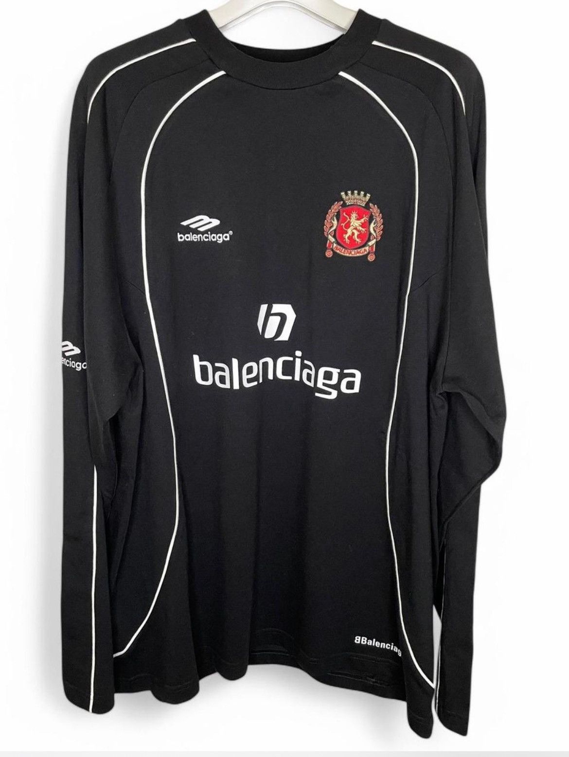 Balenciaga Balenciaga Oversized Soccer Jersey Long Sleeve T