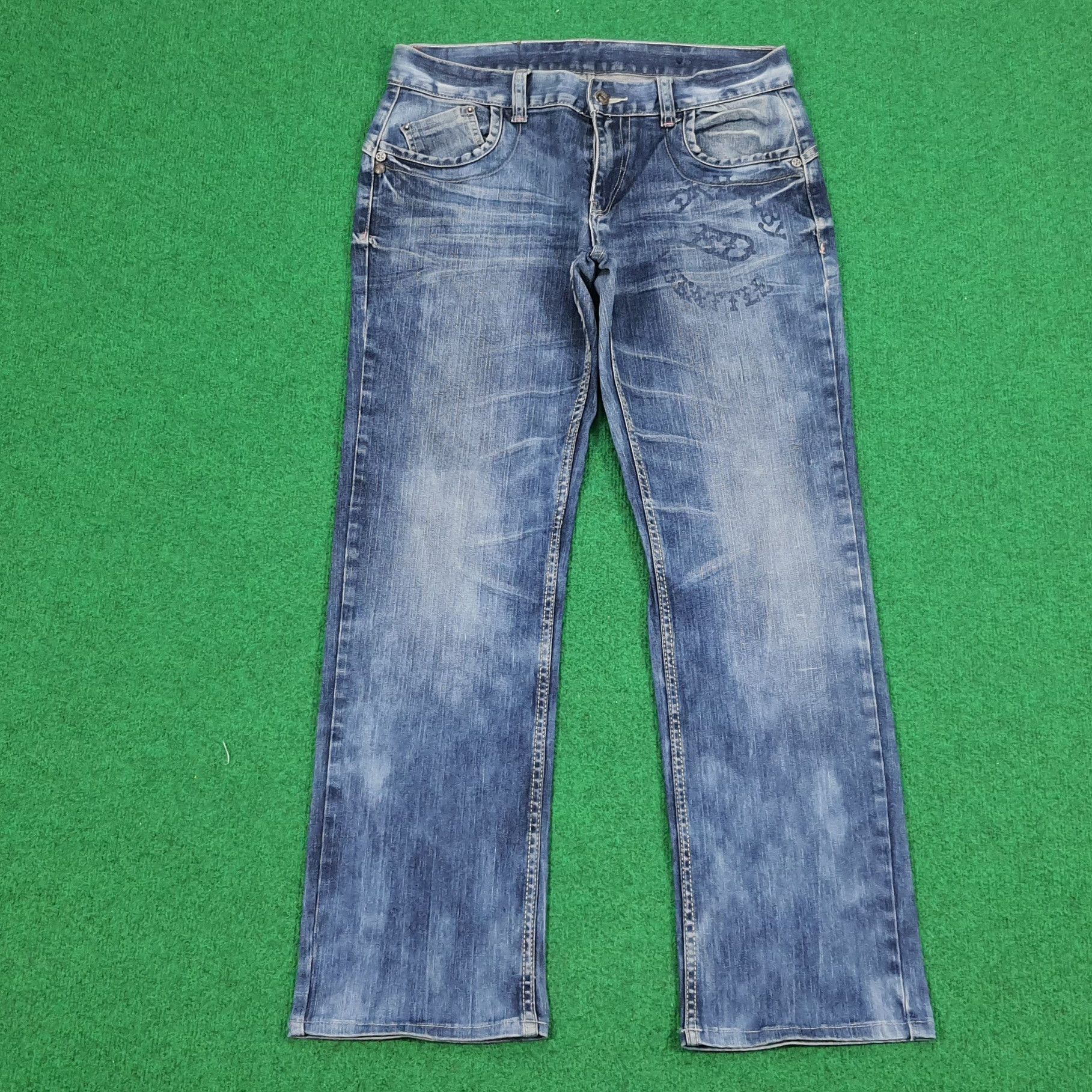 Ed Hardy Vintage Ed Hardy love Kills Slowly Embroidery Jeans Size US 31 - 5 Thumbnail