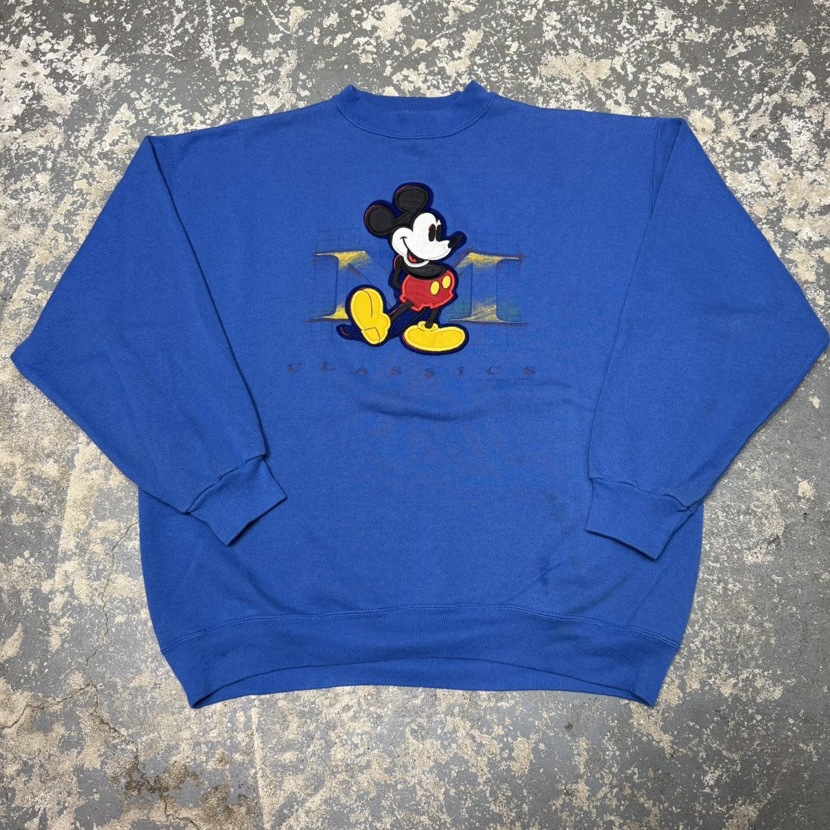 Disney Vintage Disney Mickey Mouse Blue Crewneck Sweatshirt 90s Size US XL / EU 56 / 4 - 1 Thumbnail