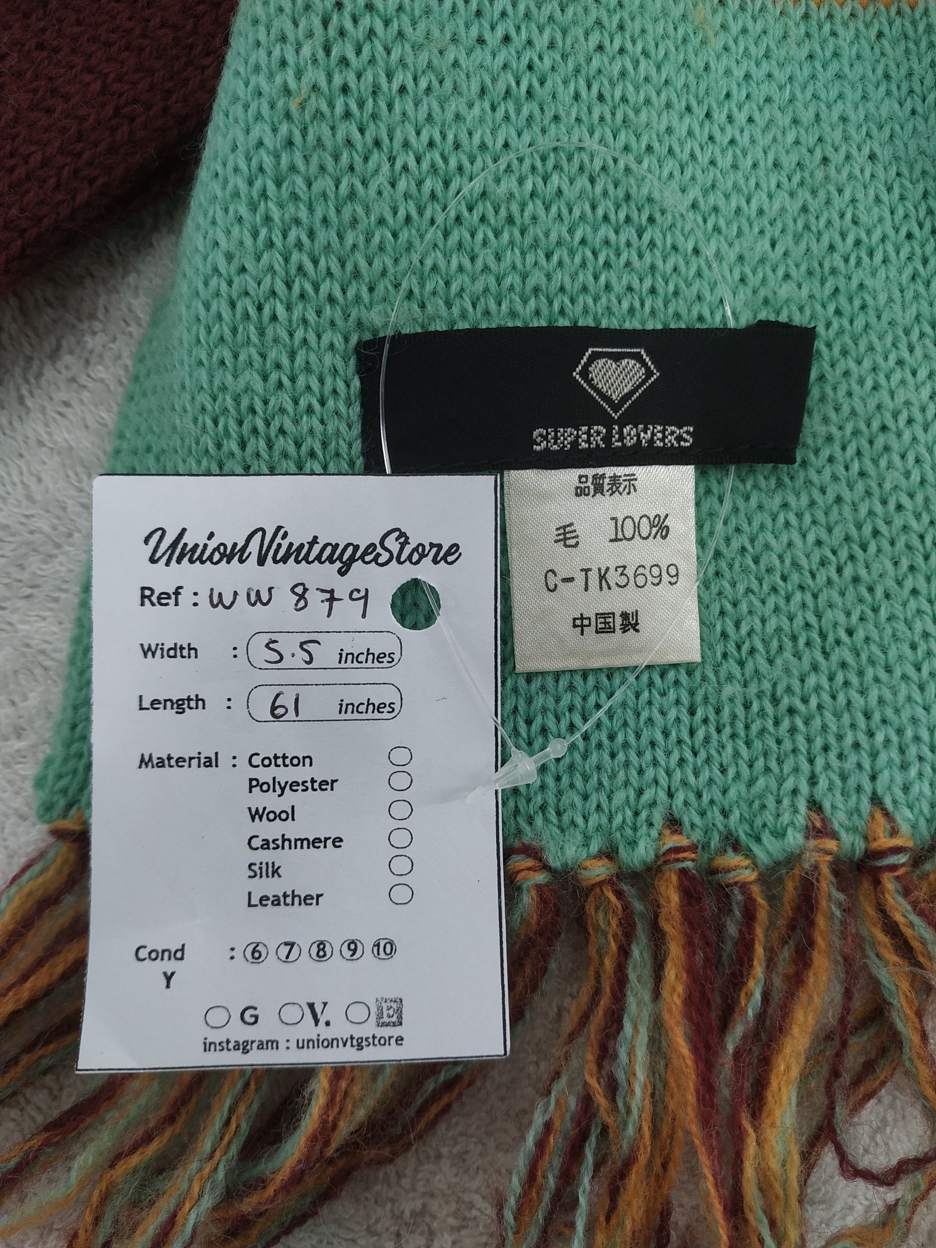 Vintage Super Lovers Scarf / Muffler / Neckwear - WW879 Size ONE SIZE - 4 Thumbnail