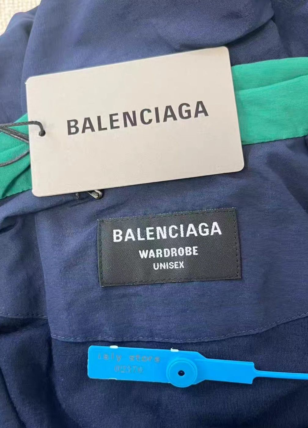 Balenciaga Balenciaga Sportyb Embroidered Color-Block Blue and Green Size US S / EU 44-46 / 1 - 6 Thumbnail