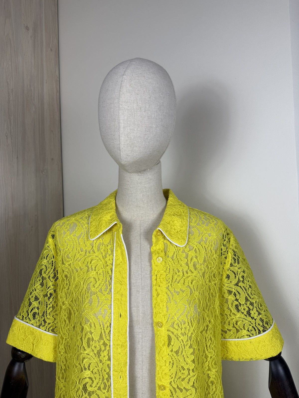 Essentiel Antwerp Essentiel Antwerp Neon Yellow Lace Shirt – Size 38 (S/M) Size S / US 4 / IT 40 - 2 Thumbnail