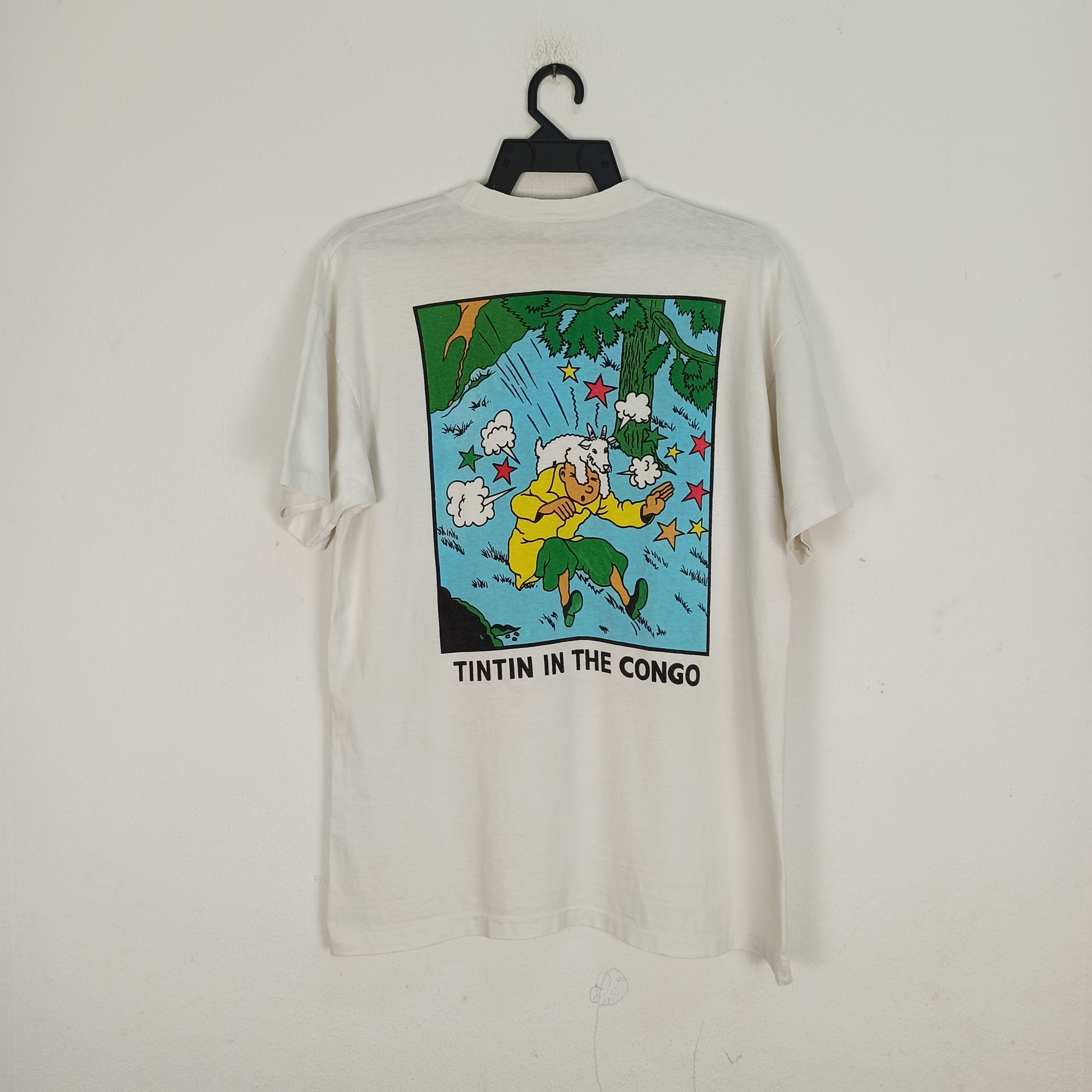 Vintage Tintin The Blue Lotus t-shirt Single stitch