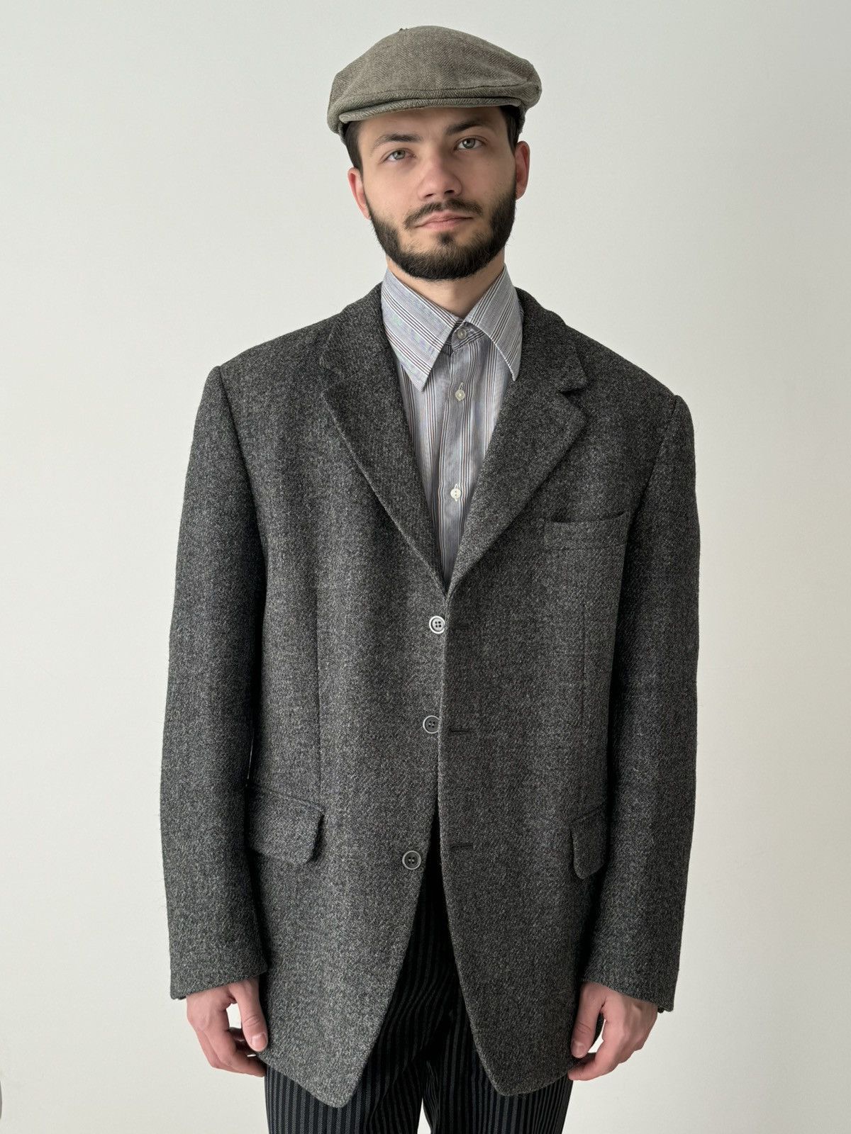 1960s Vintage Harris Tweed Handwoven Sport Blazer Jacket