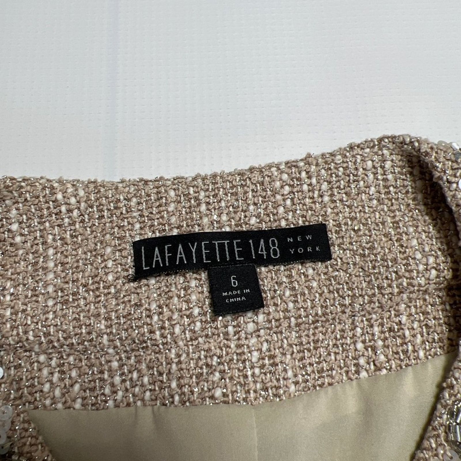 Lafayette 148 Lafayette 148 Sequined Tweed Blazer 6 Brown Textured Jacket Size M / US 6-8 / IT 42-44 - 3 Thumbnail