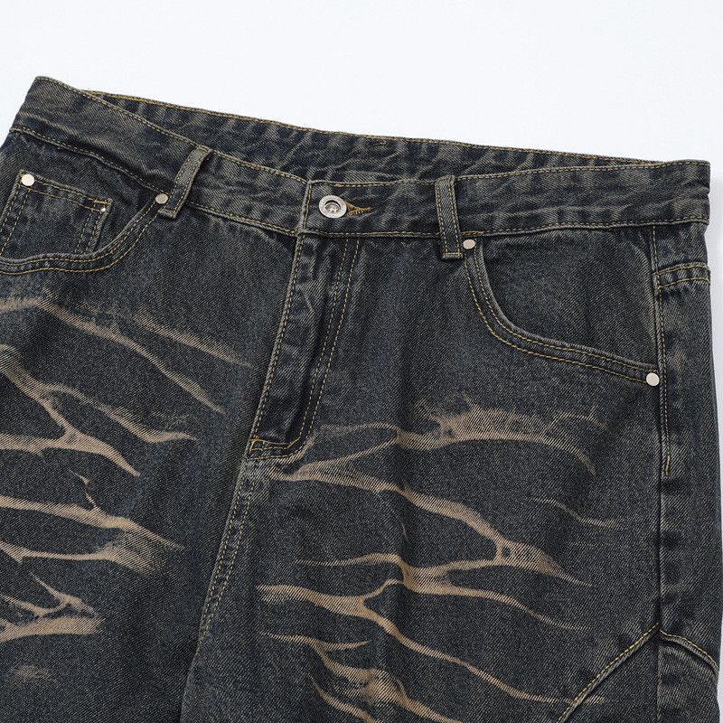 Japanese Brand × Jean American Style Pleated Multi-pocket Strap Jeans Size US 29 - 5 Thumbnail