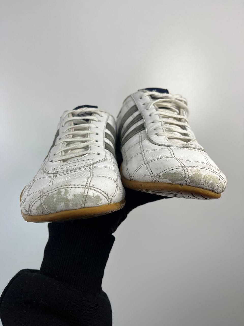 Adidas Adidas Tuscany Leather Shoes White Grey Mens Size 9 Size US 9 / EU 42 - 2 Thumbnail