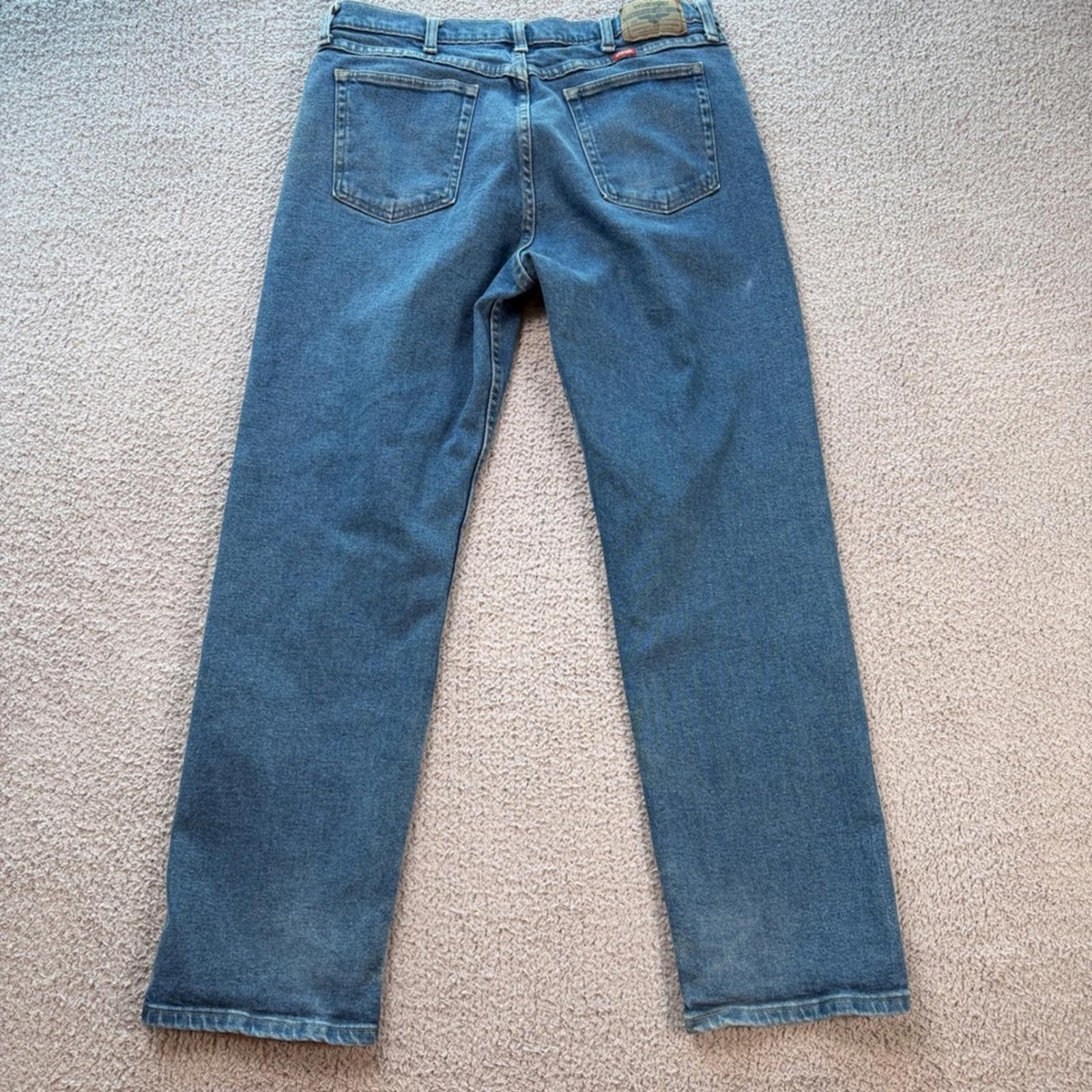 Wrangler Wrangler Jeans 36x32 Mens Straight Leg Blue Medium Wash Size US 36 / EU 52 - 2 Thumbnail
