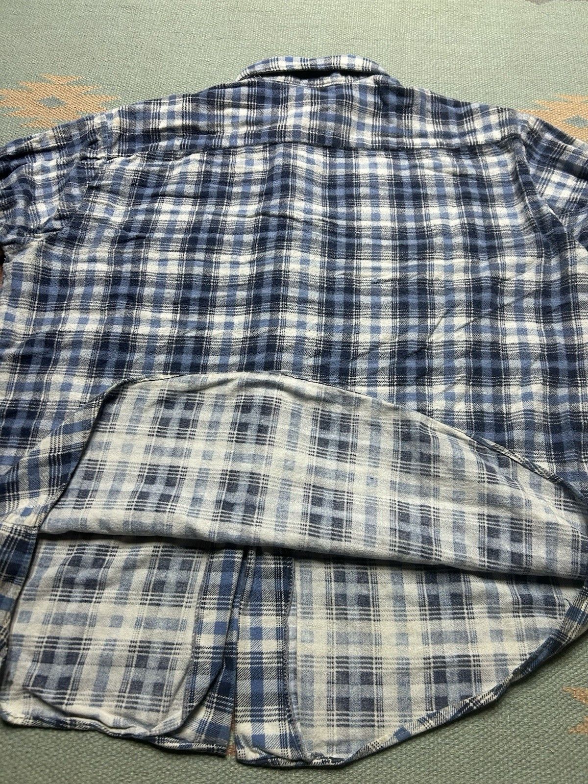 Vintage VTG 80s flannel shirt brushed cotton distre soft plaid large Size US L / EU 52-54 / 3 - 12 Thumbnail