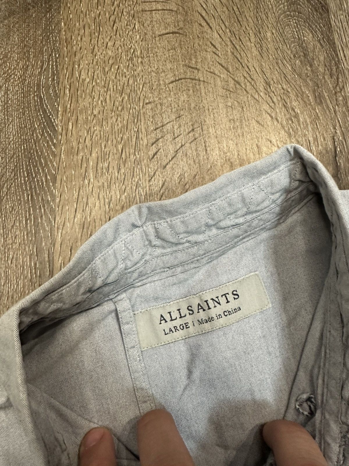 Allsaints All Saints Grey Shirt Luxury Size US L / EU 52-54 / 3 - 6 Thumbnail
